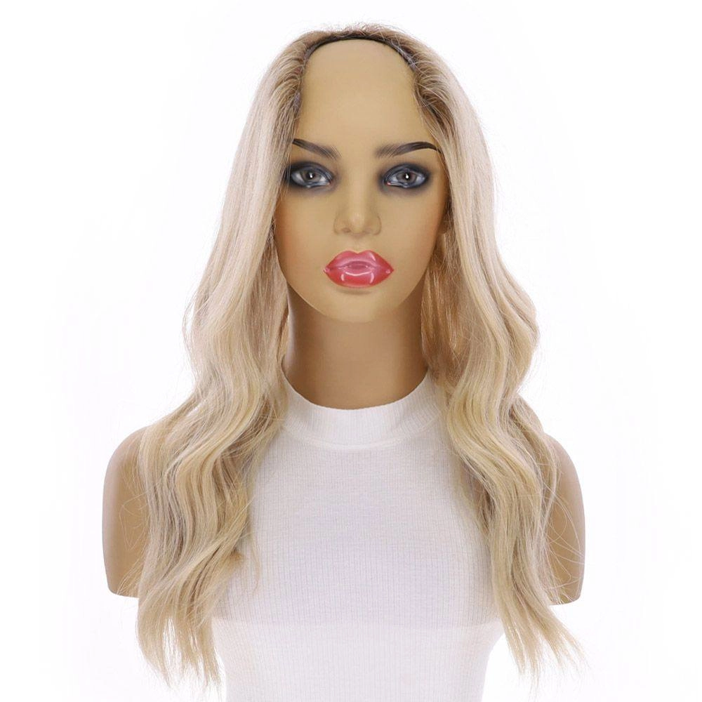 20" U-Shape Wig Platinum Blonde