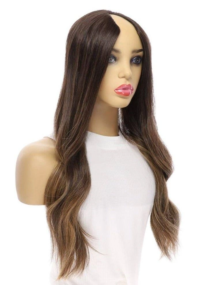 24" U-Shape Topper Dark Brown Balayage