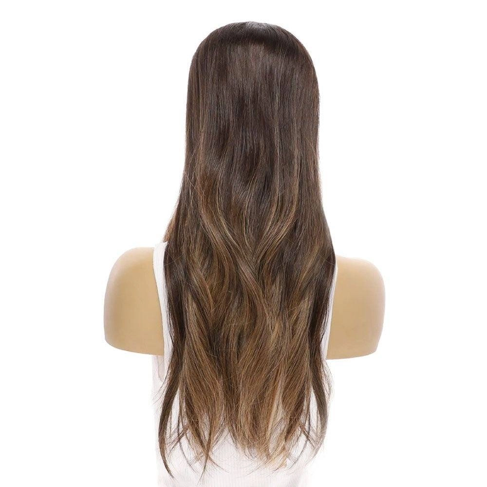 24" U-Shape Topper Dark Brown Balayage