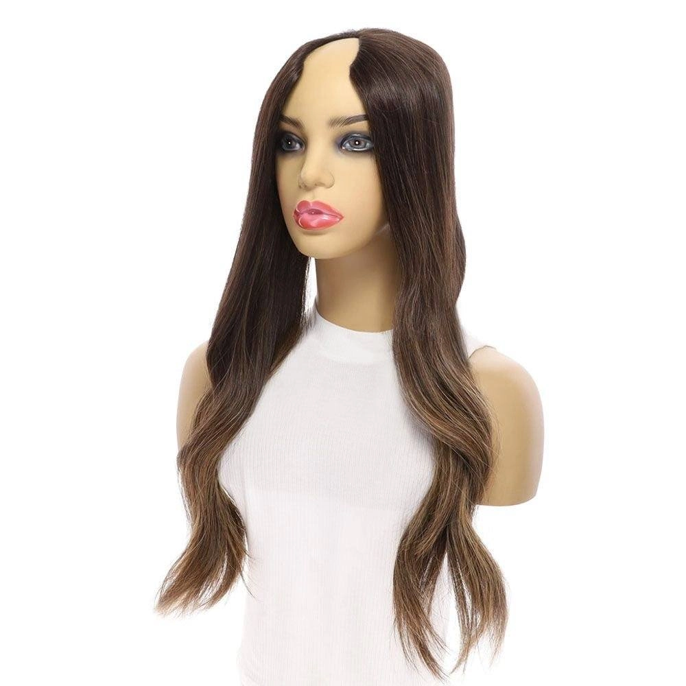 24" U-Shape Topper Dark Brown Balayage