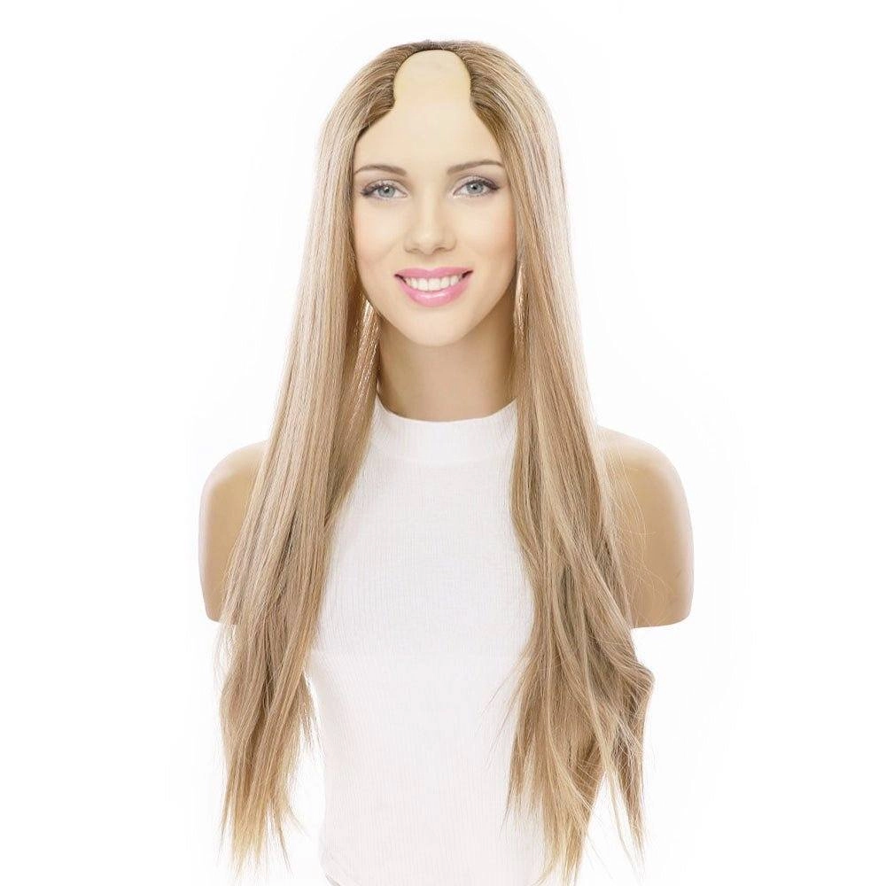 24" U-Shape Wig Ash Blonde
