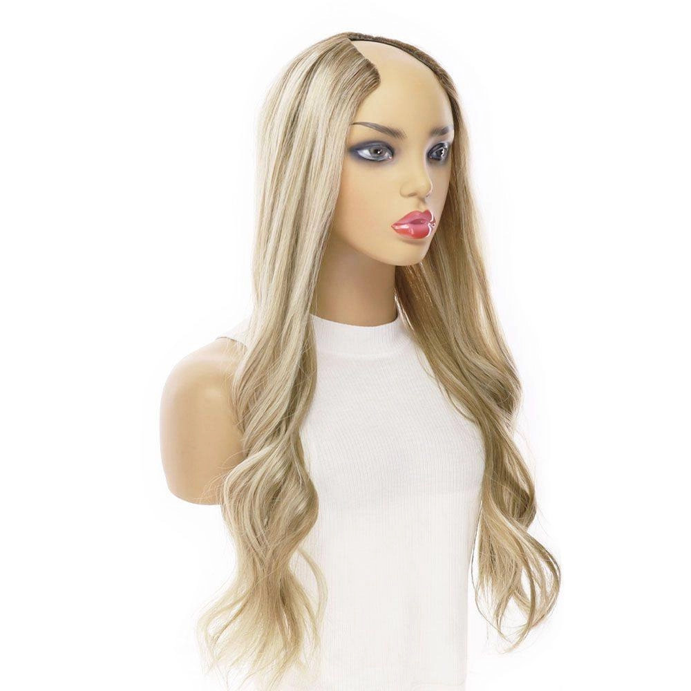 26" U-Shape Wig Ash Blonde