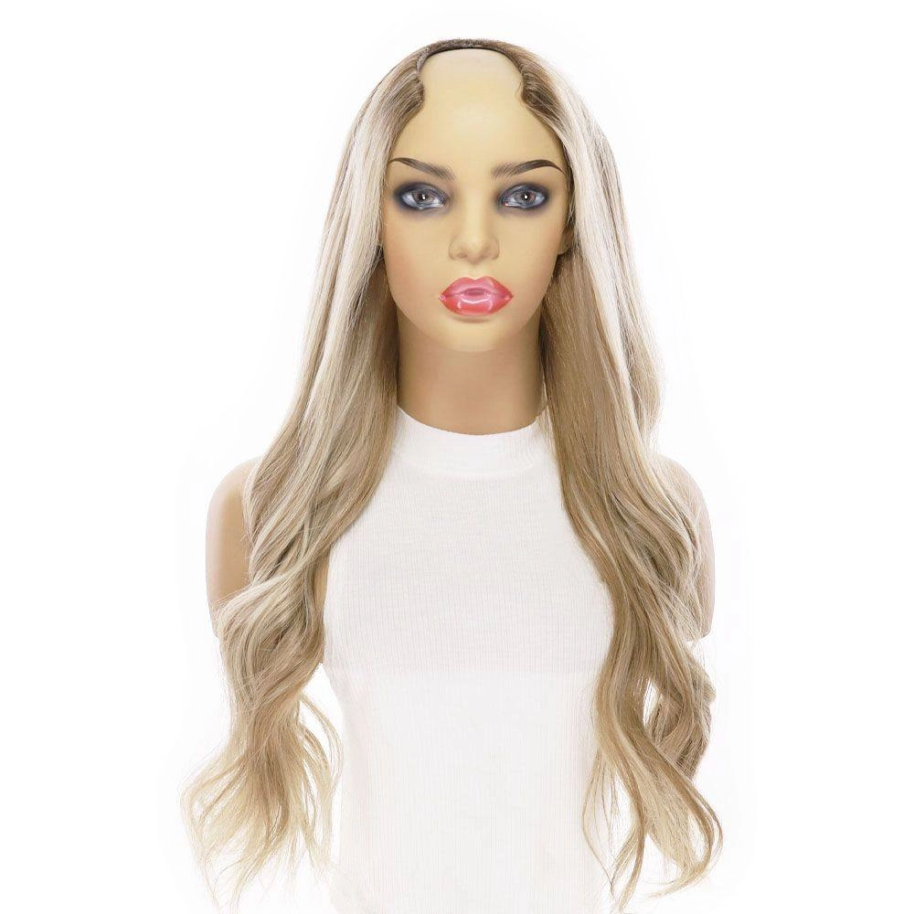 26" U-Shape Wig Ash Blonde