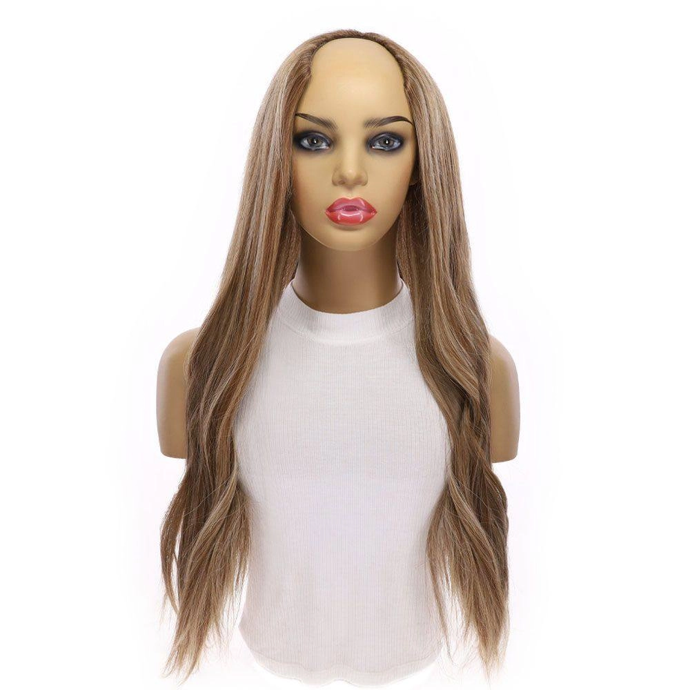 26" U-Shape Wig Medium Blonde