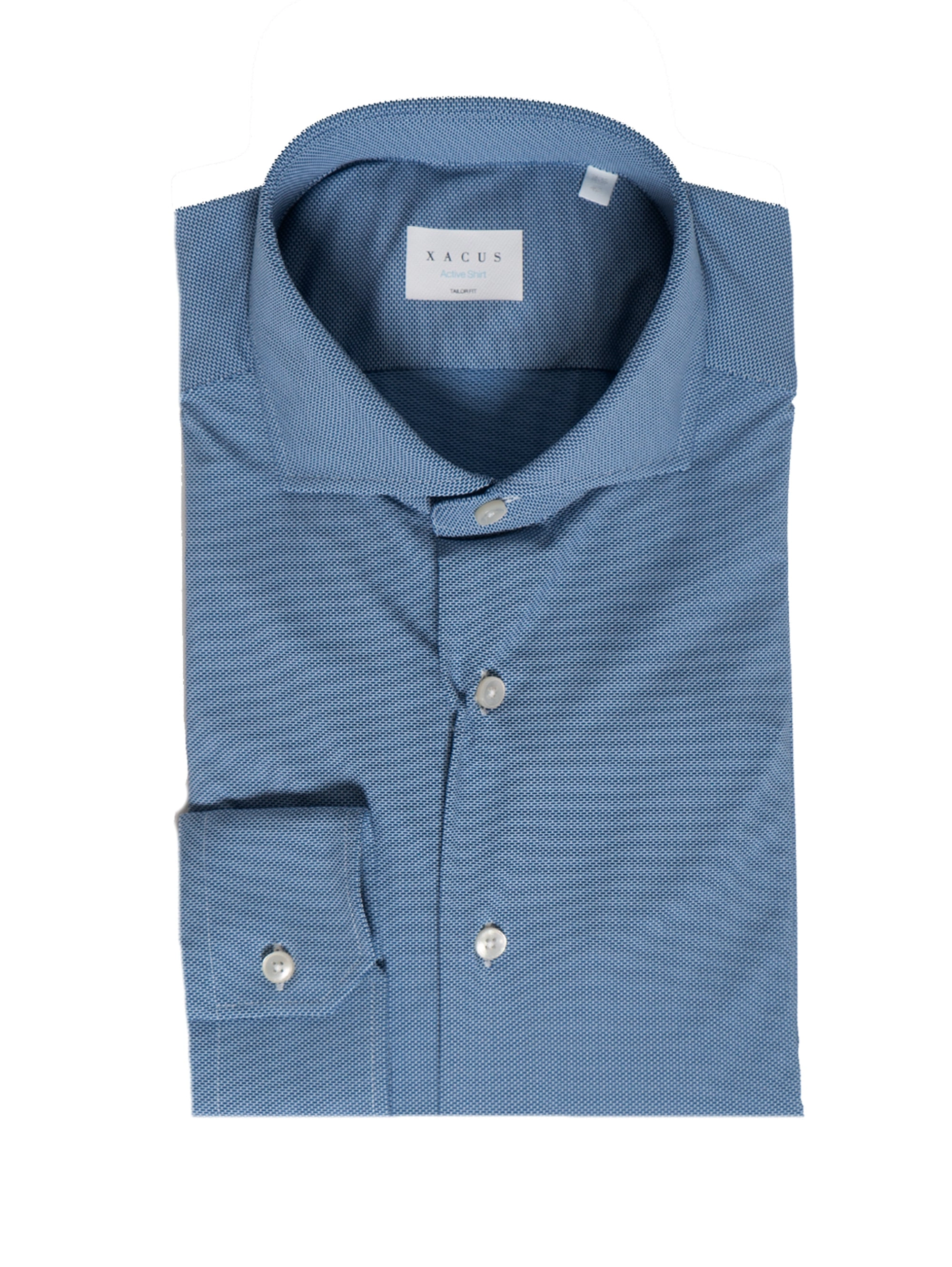 Active Blue Micro Pattern Shirt