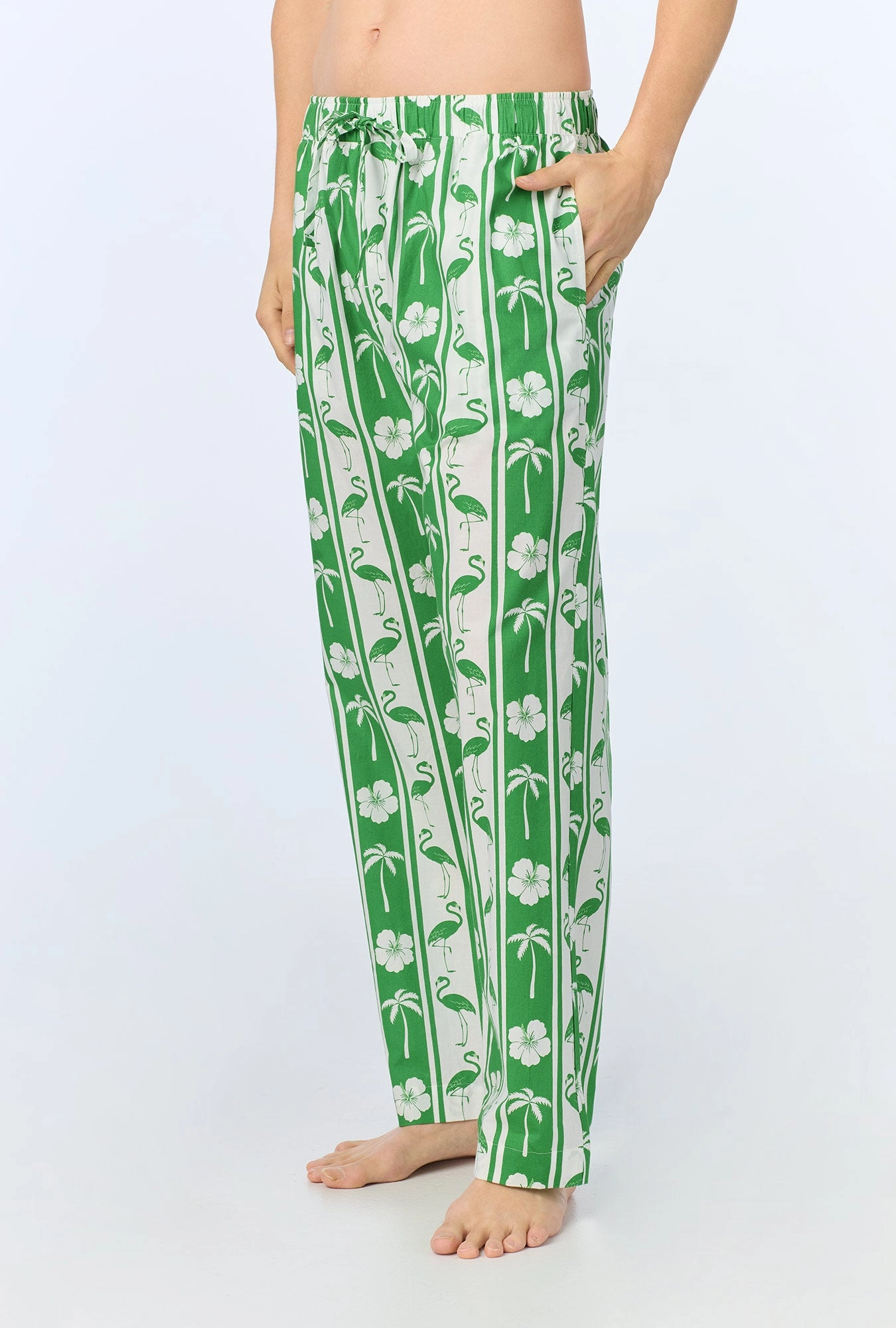 Aloha Stripe Men's Woven Cotton Poplin PJ Pant