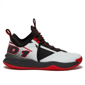 AND-1 MEN'S CHARGE WHITE/BLACK/RED BASKETBALL SHOES