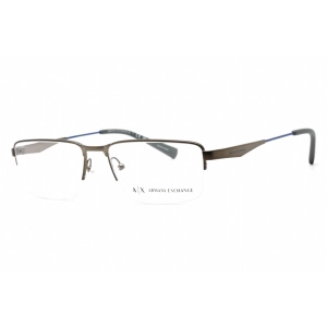 Armani Exchange Men's Eyeglasses - Gunmetal Rectangular Frame Clear Lens | AX1038 6006
