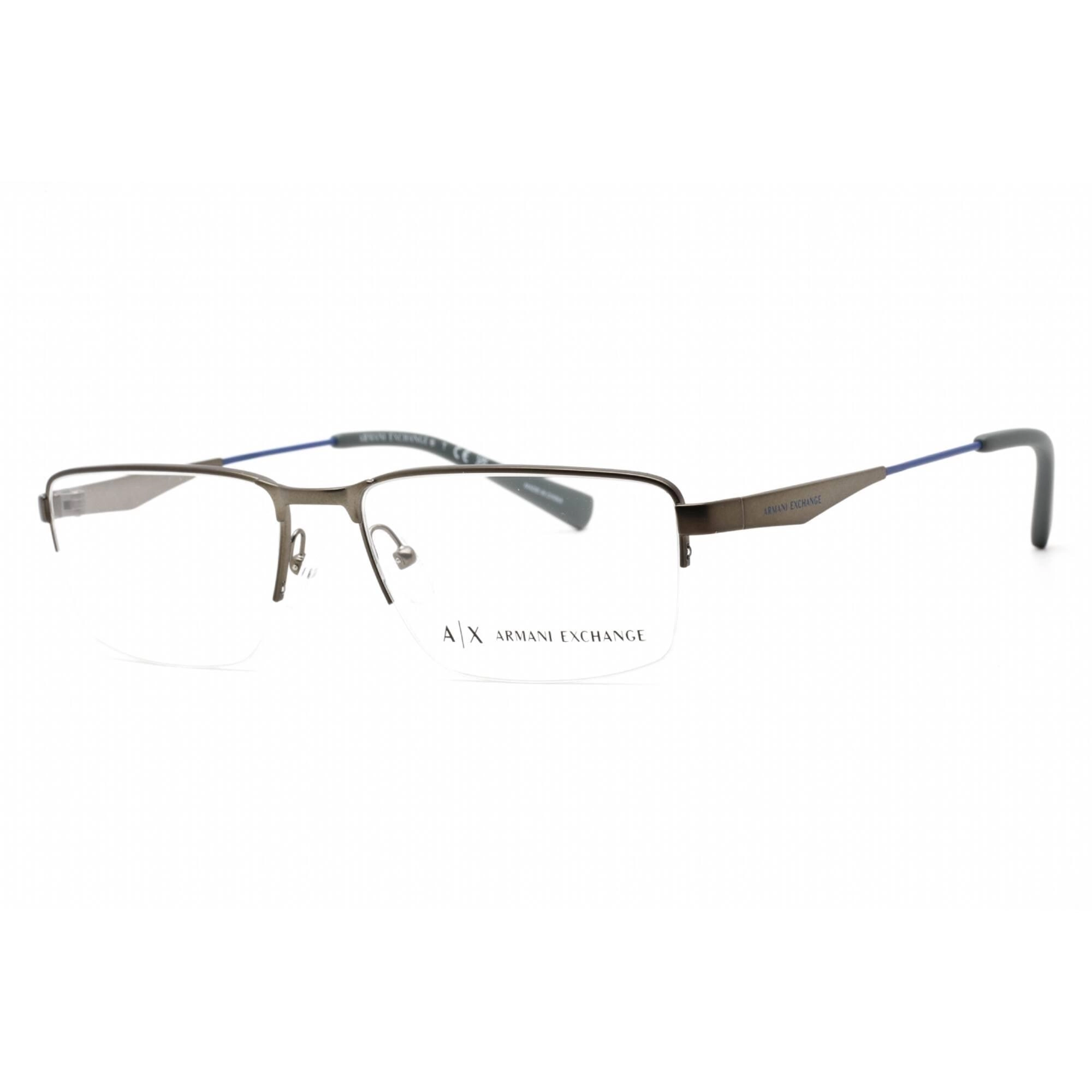 Armani Exchange Men's Eyeglasses - Gunmetal Rectangular Frame Clear Lens | AX1038 6006