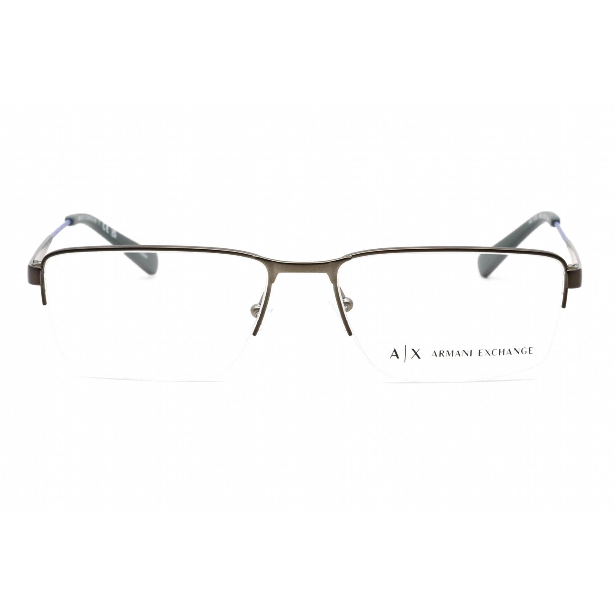 Armani Exchange Men's Eyeglasses - Gunmetal Rectangular Frame Clear Lens | AX1038 6006
