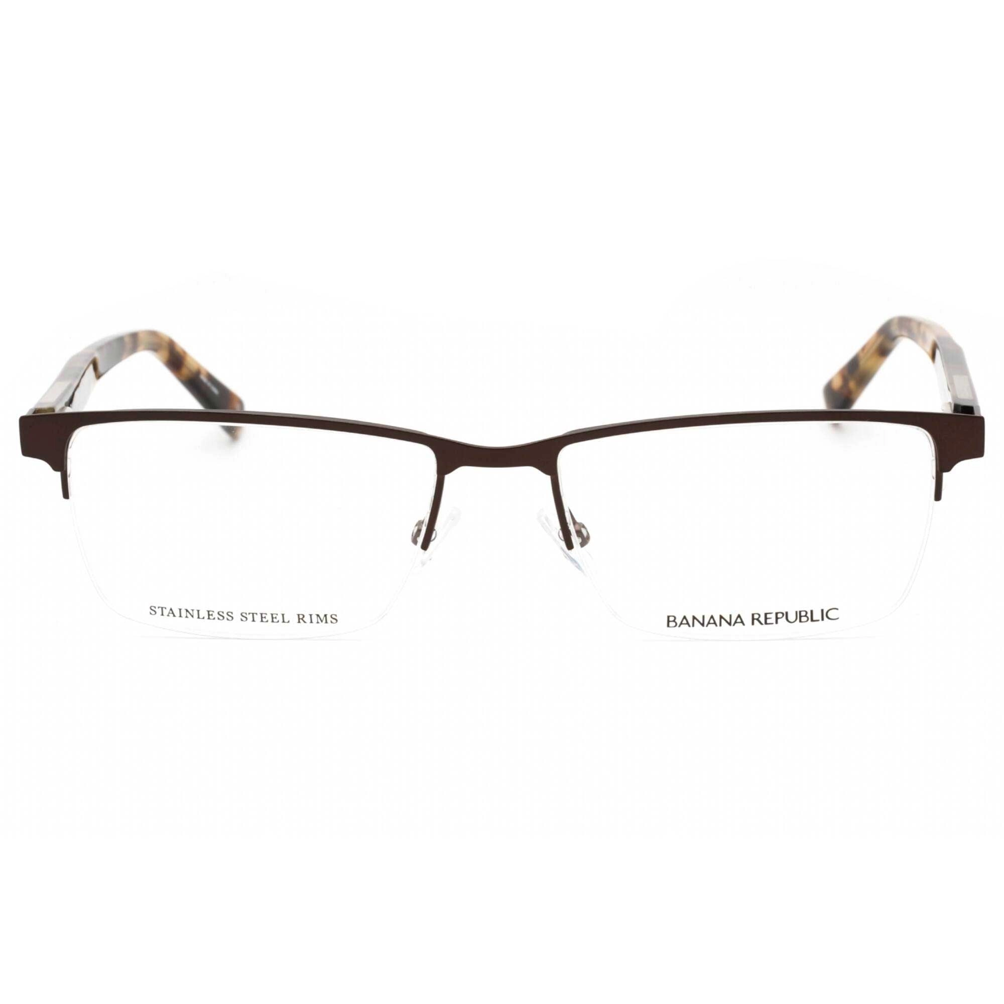Banana Republic Men's Eyeglasses - Matte Brown Rectangular Frame | Antonio 04IN 00