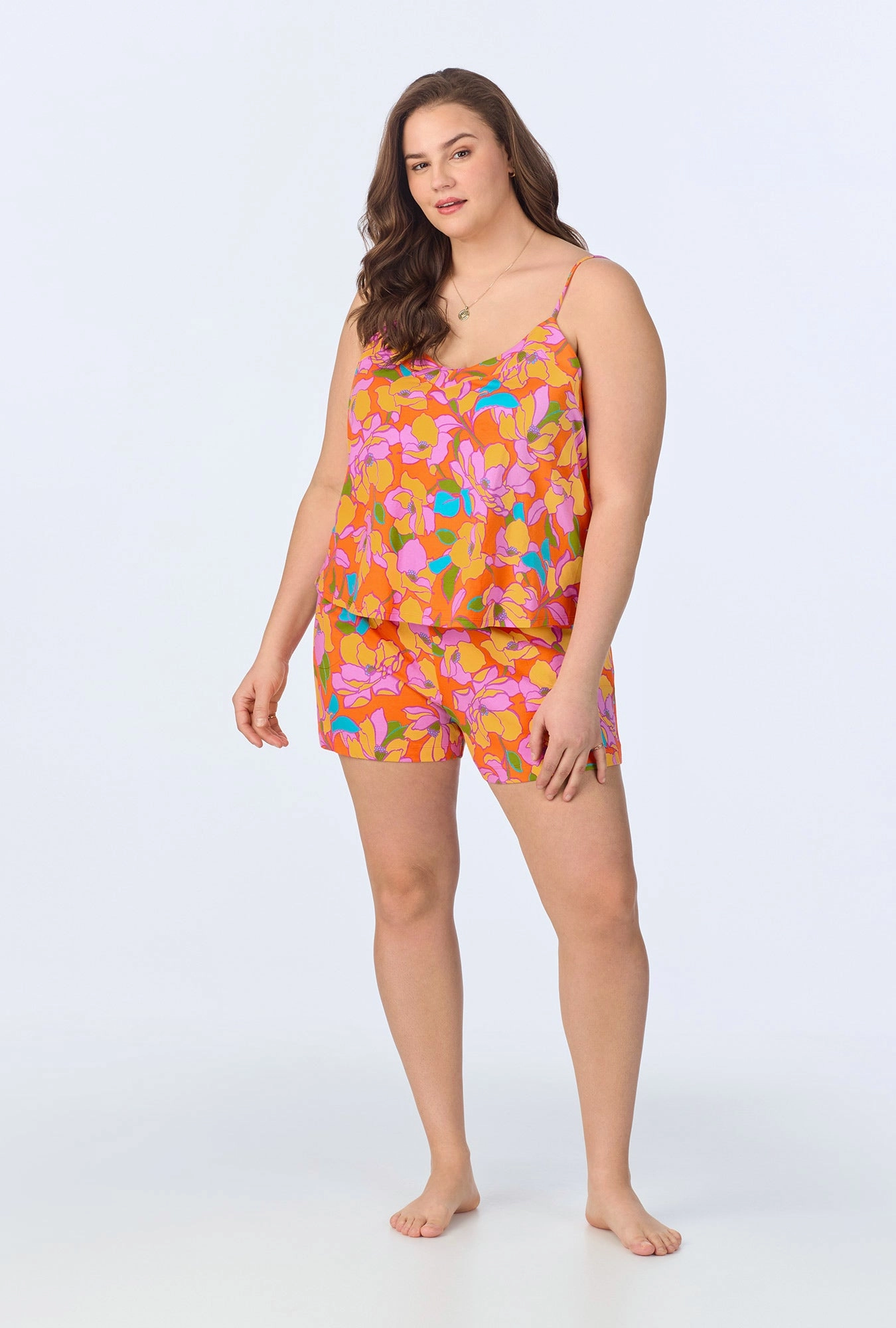 BedHead x Trina Turk Floral Cami Shorty Stretch Jersey PJ Set