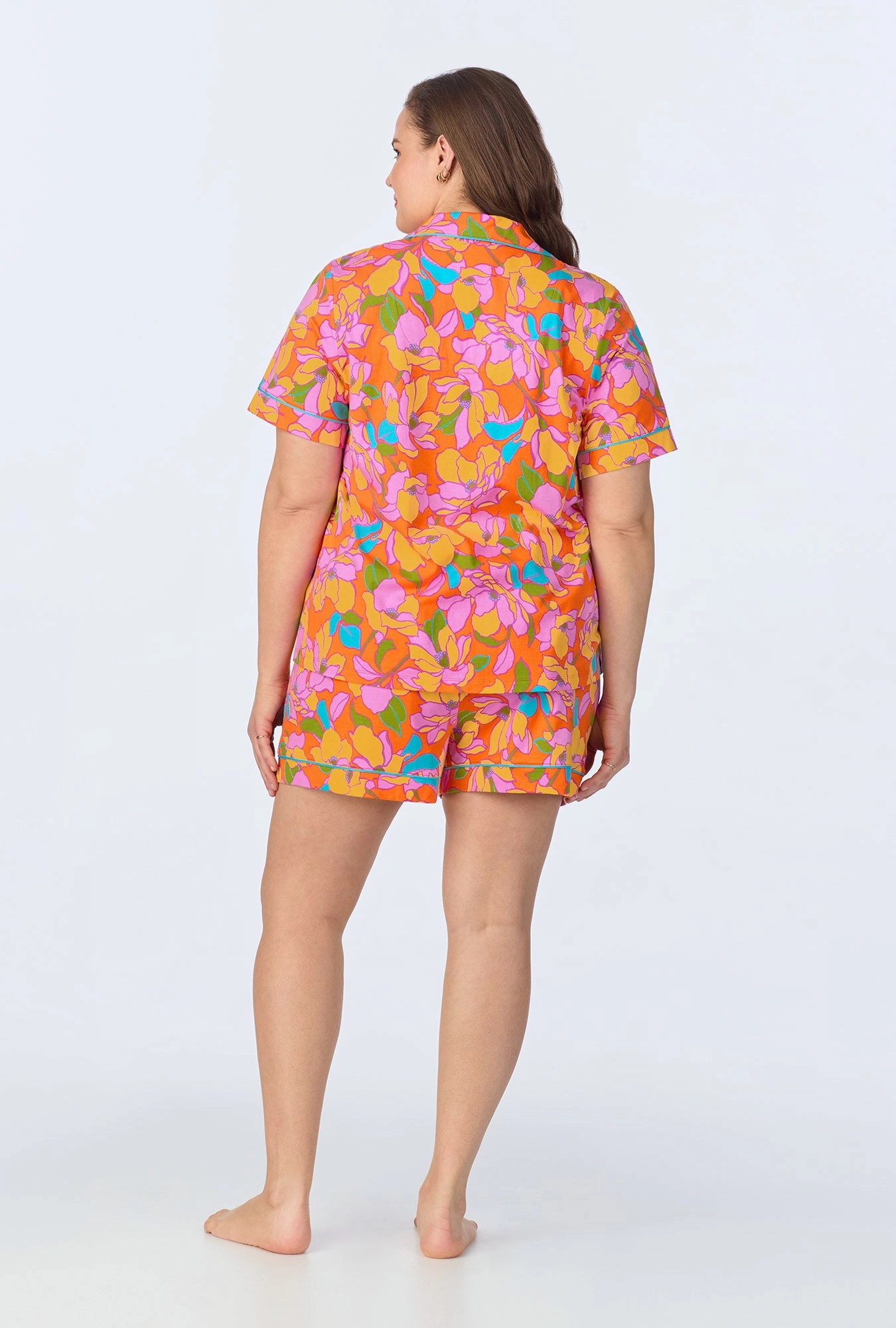 BedHead x Trina Turk Floral Short Sleeve Classic Shorty Stretch Jersey PJ Set