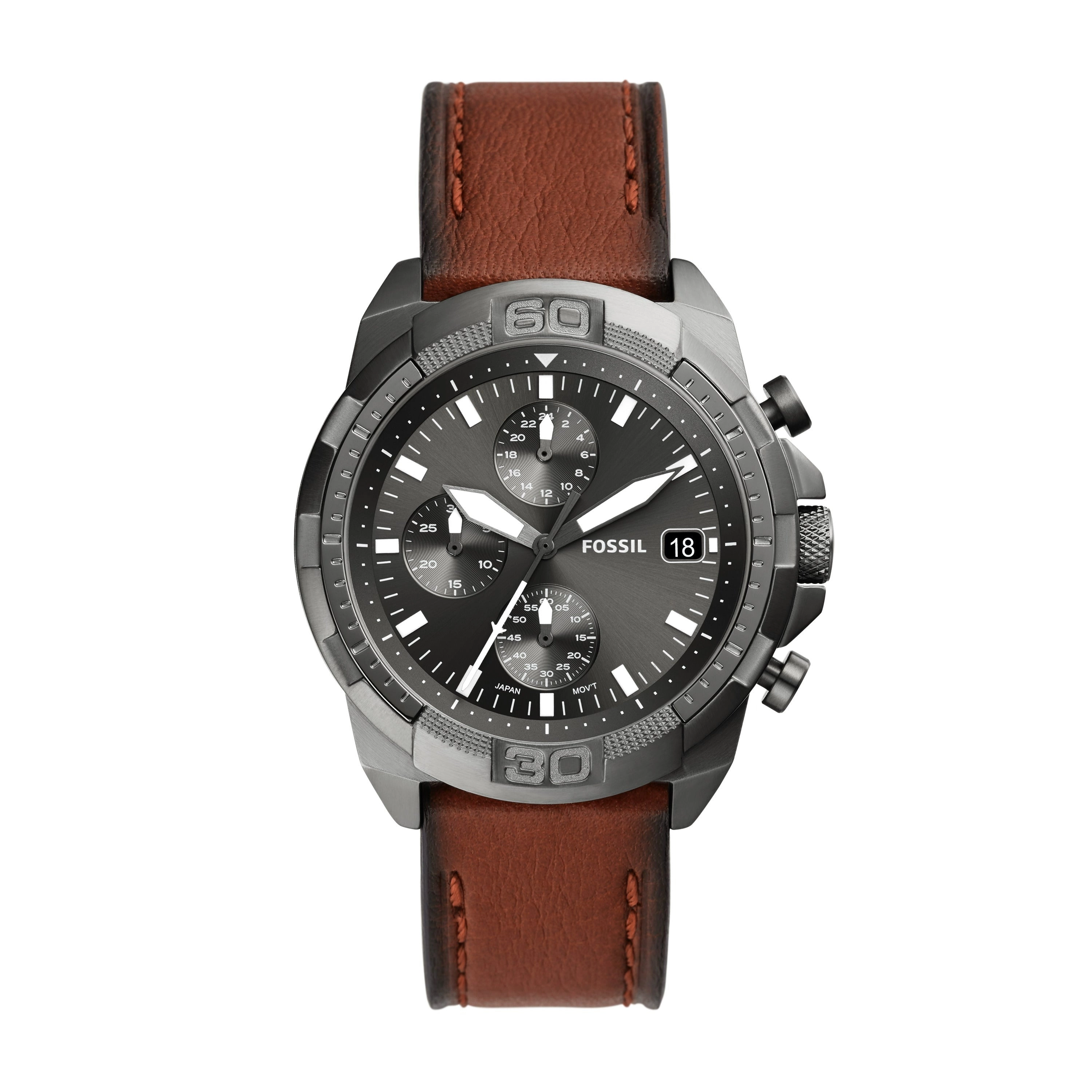 Bronson Chronograph Brown Eco Leather Watch