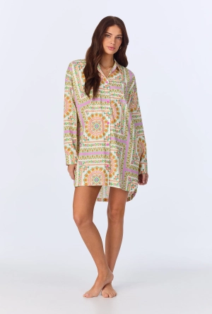 California Dreaming High Low Woven Cotton Poplin Boyfriend Shirt
