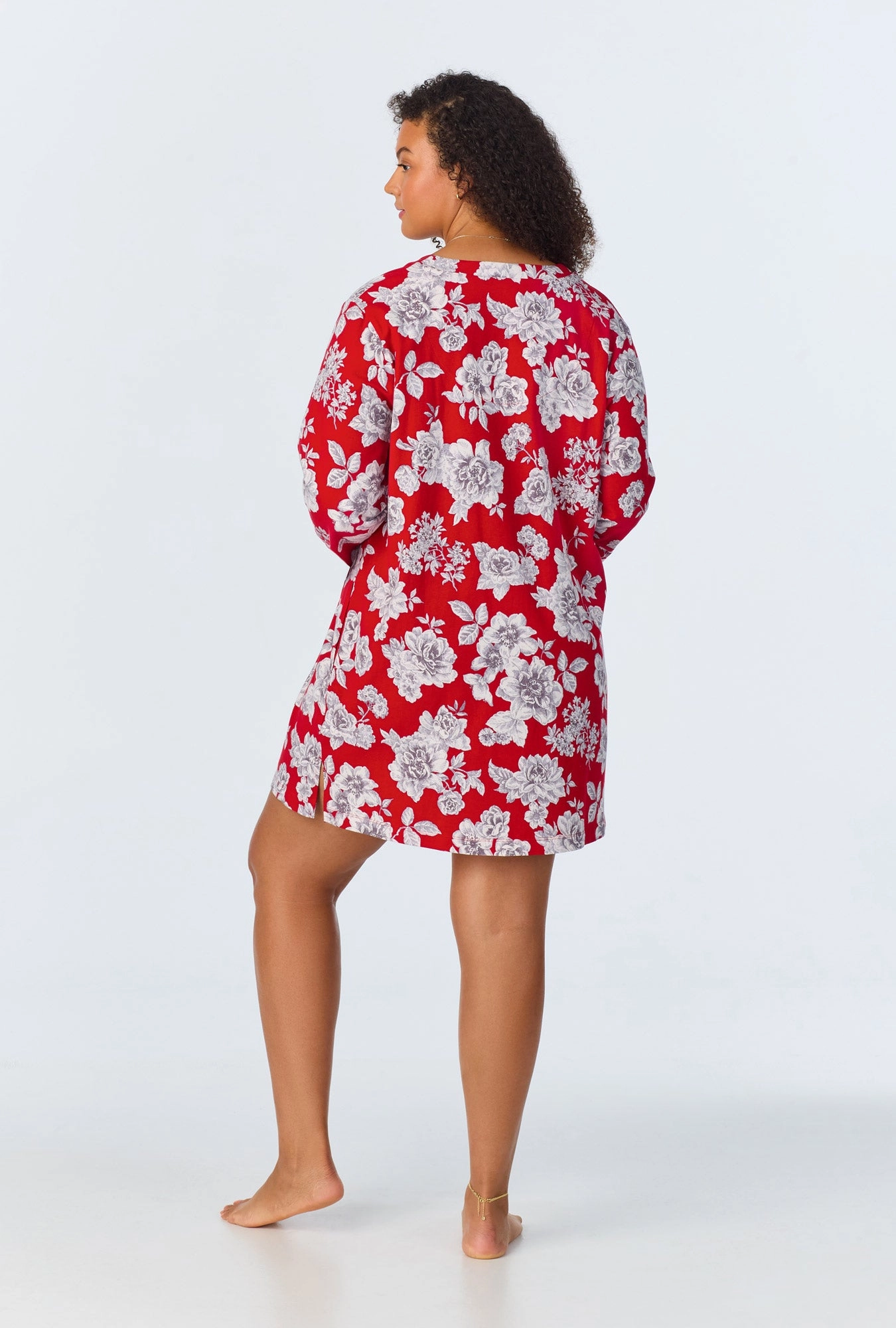 Camellias 3/4 Sleeve Stretch Jersey Sleepshirt