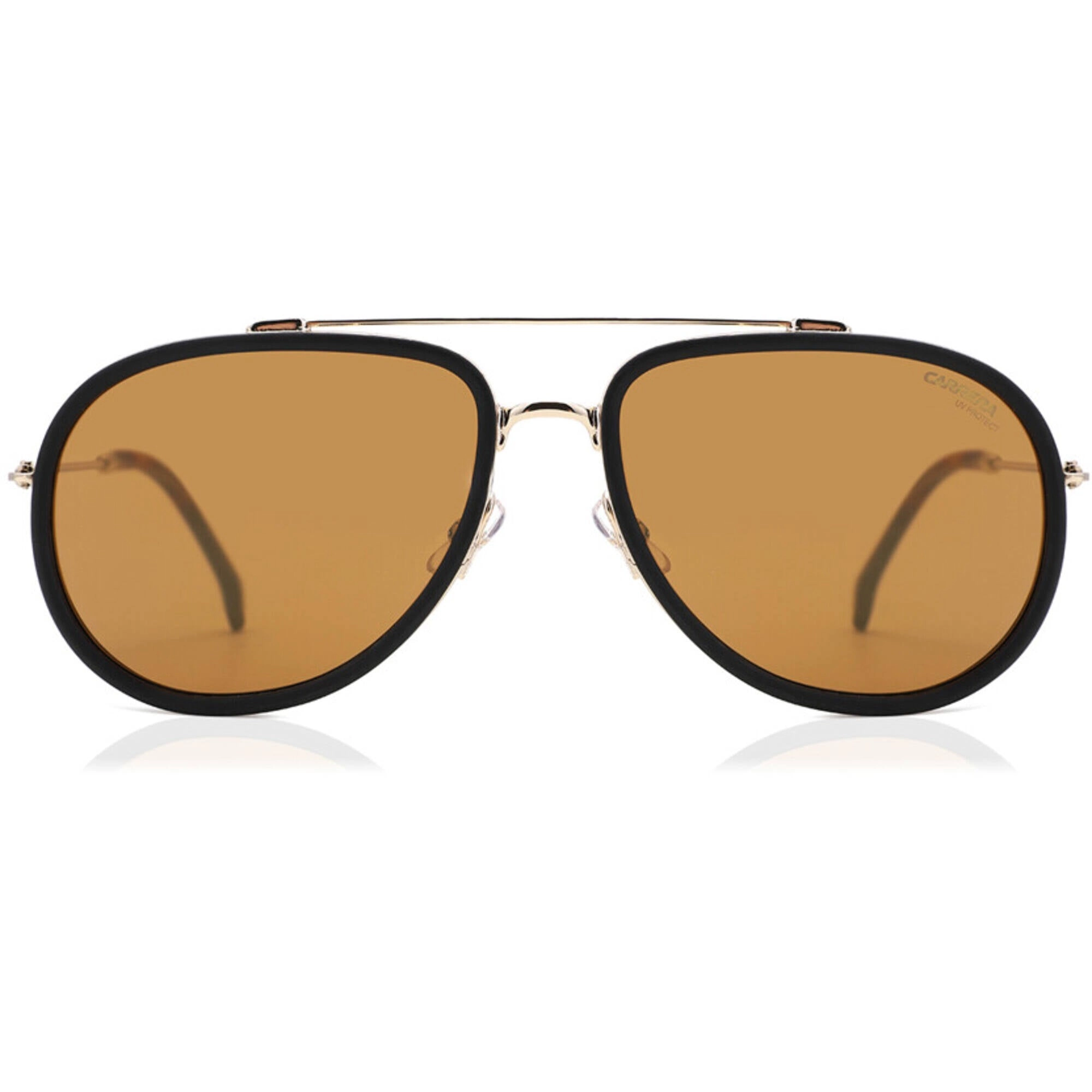 Carrera Men's Sunglasses - Gold Plastic Pilot Shape Frame Gold Sp Lens | 166/S J5G