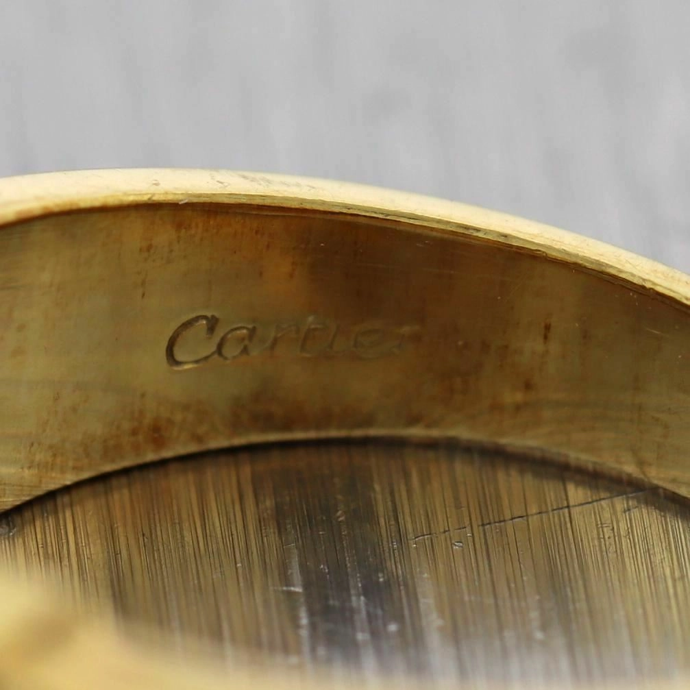 Cartier Vintage Estate 18k Yellow Gold 0.15ctw Diamond & Citrine Ring & Box