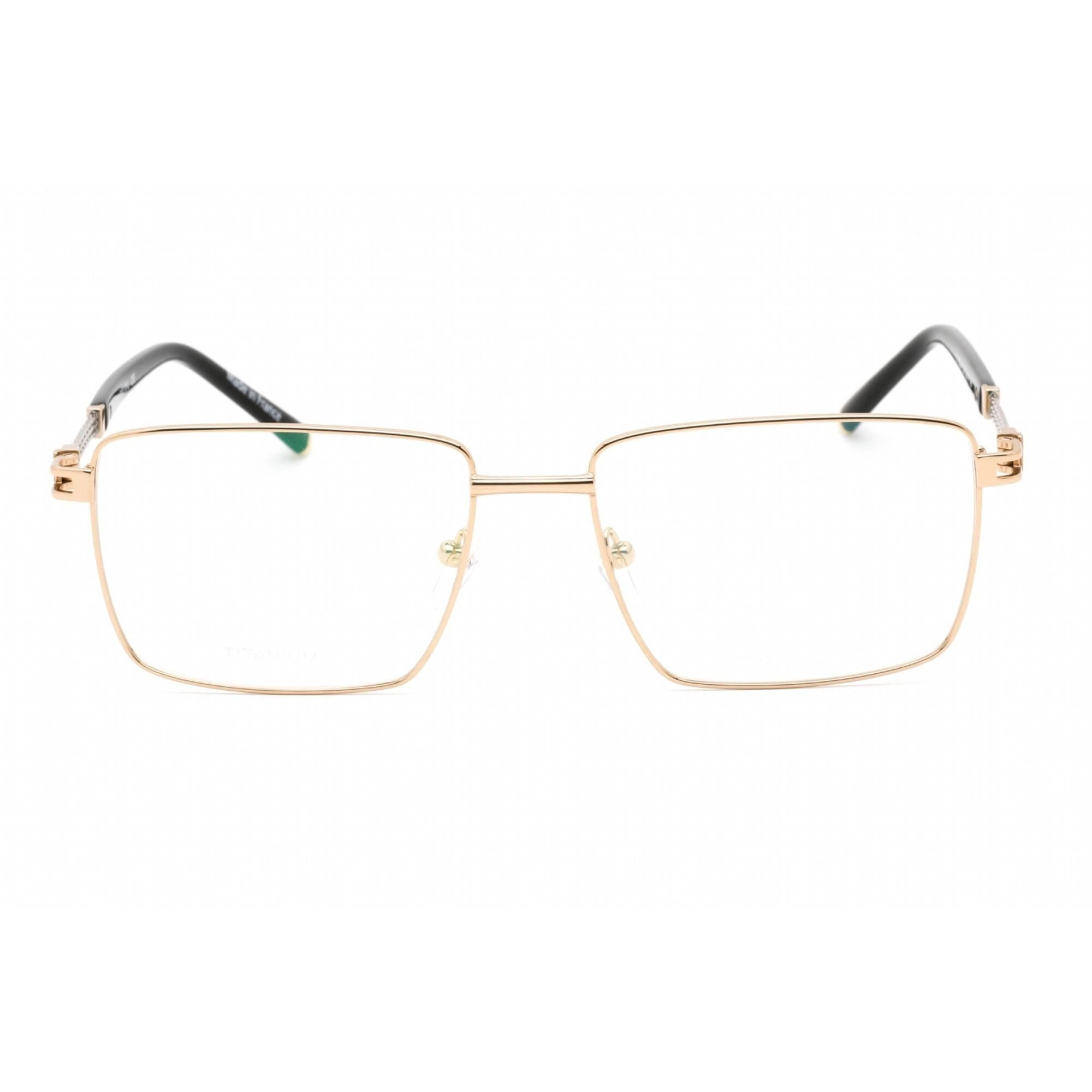 Charriol Men's Eyeglasses - Shiny Gold/Silver Rectangular Metal Frame | PC75093 C03