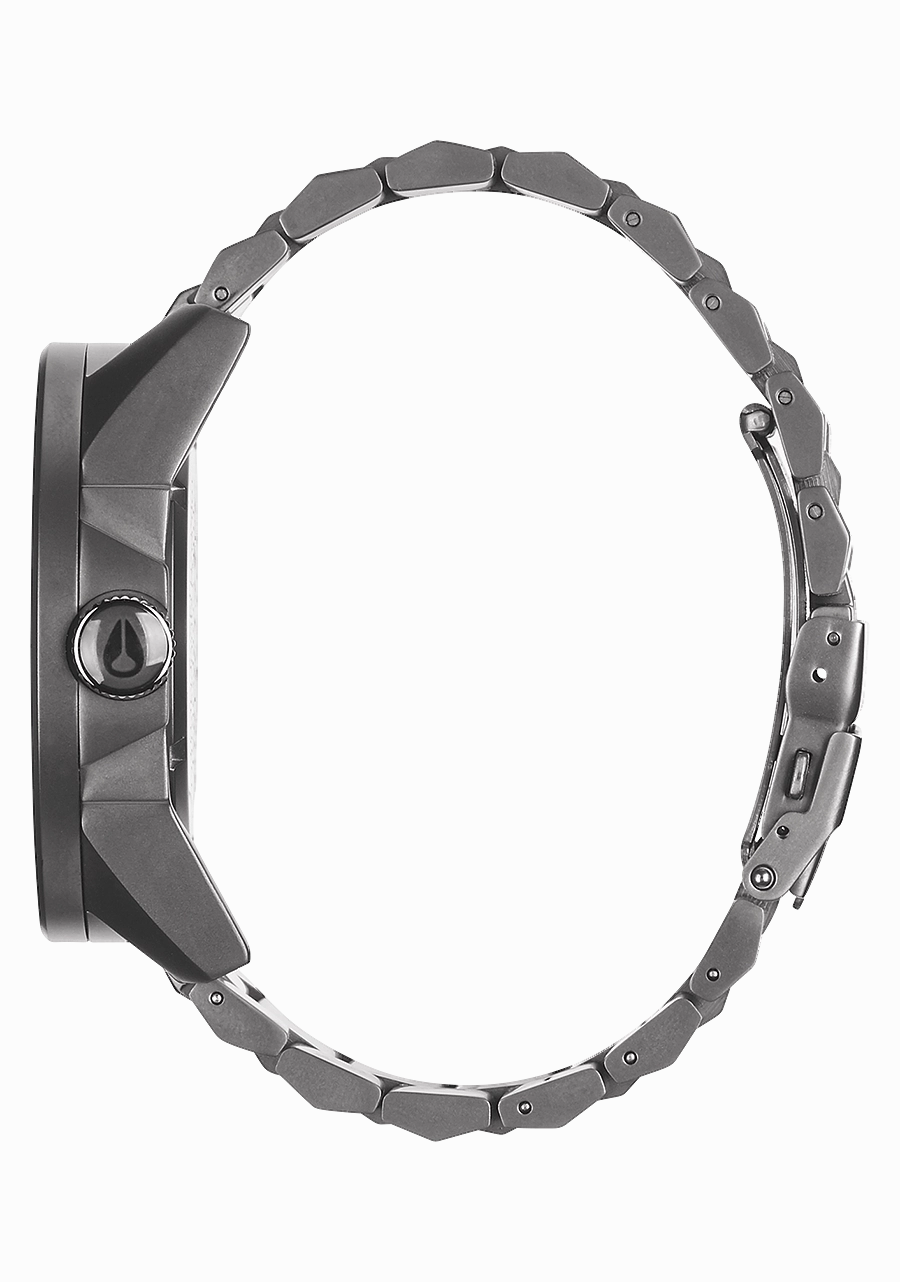 Corporal Stainless Steel - Gunmetal / Blue Crystal