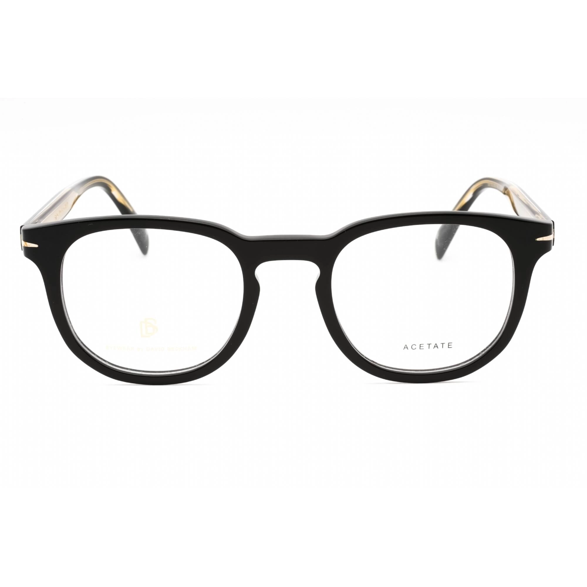 David Beckham Men's Eyeglasses - Black Plastic Full Rim Oval Frame | DB 1072 0807 00