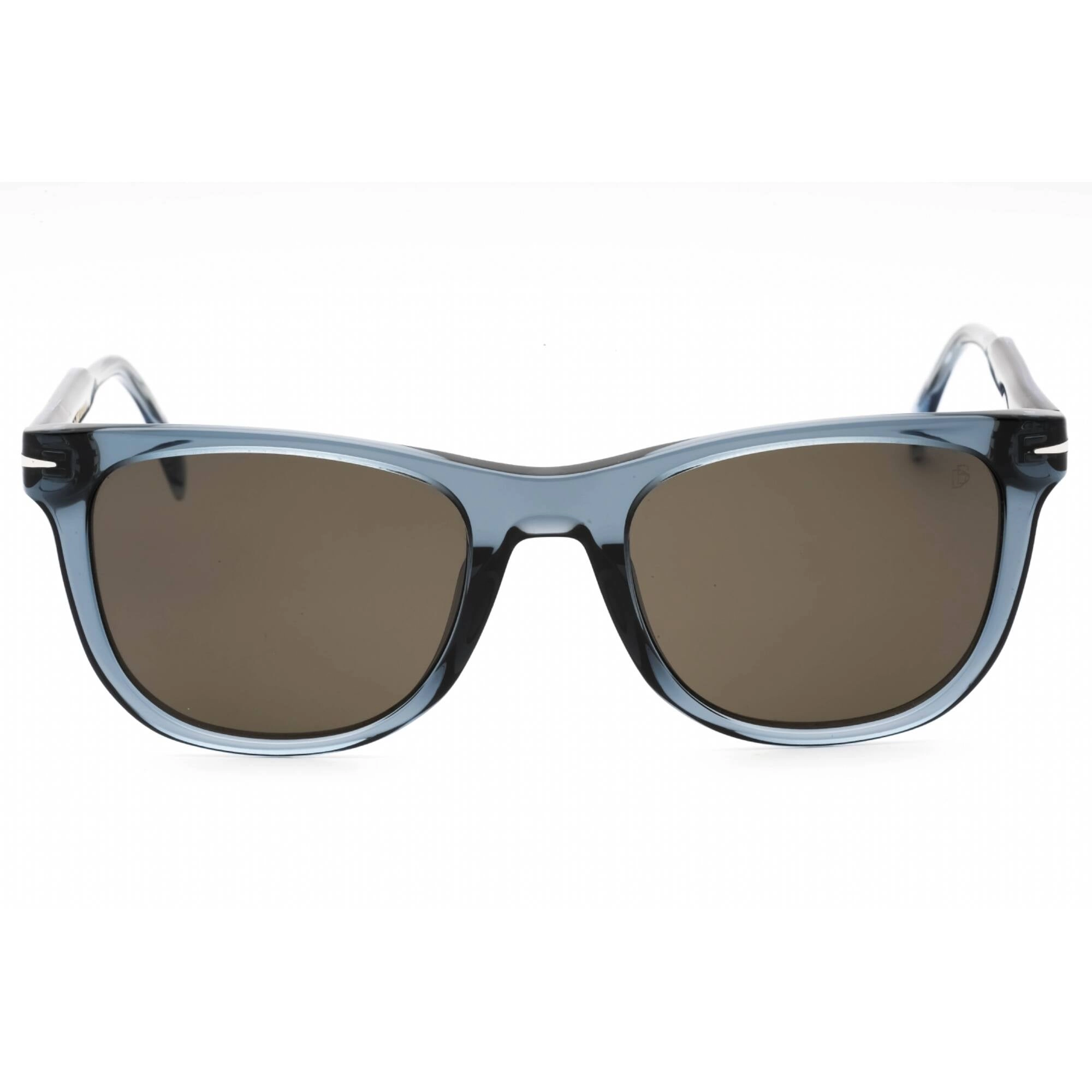 David Beckham Men's Sunglasses - Blue Square Frame Grey Lens | DB 1113/S 0PJP IR