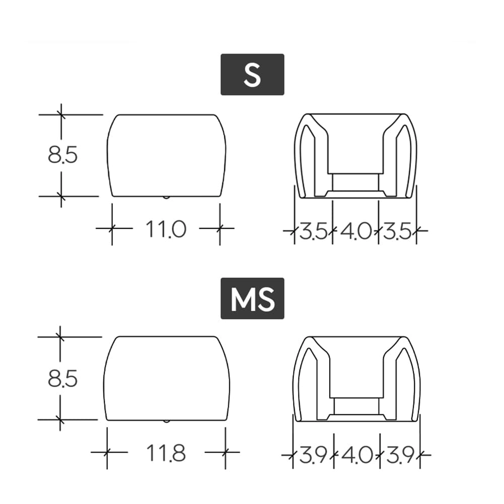 Divinus Prism Wide Bore LSR Eartips For 4-6mm Nozzle