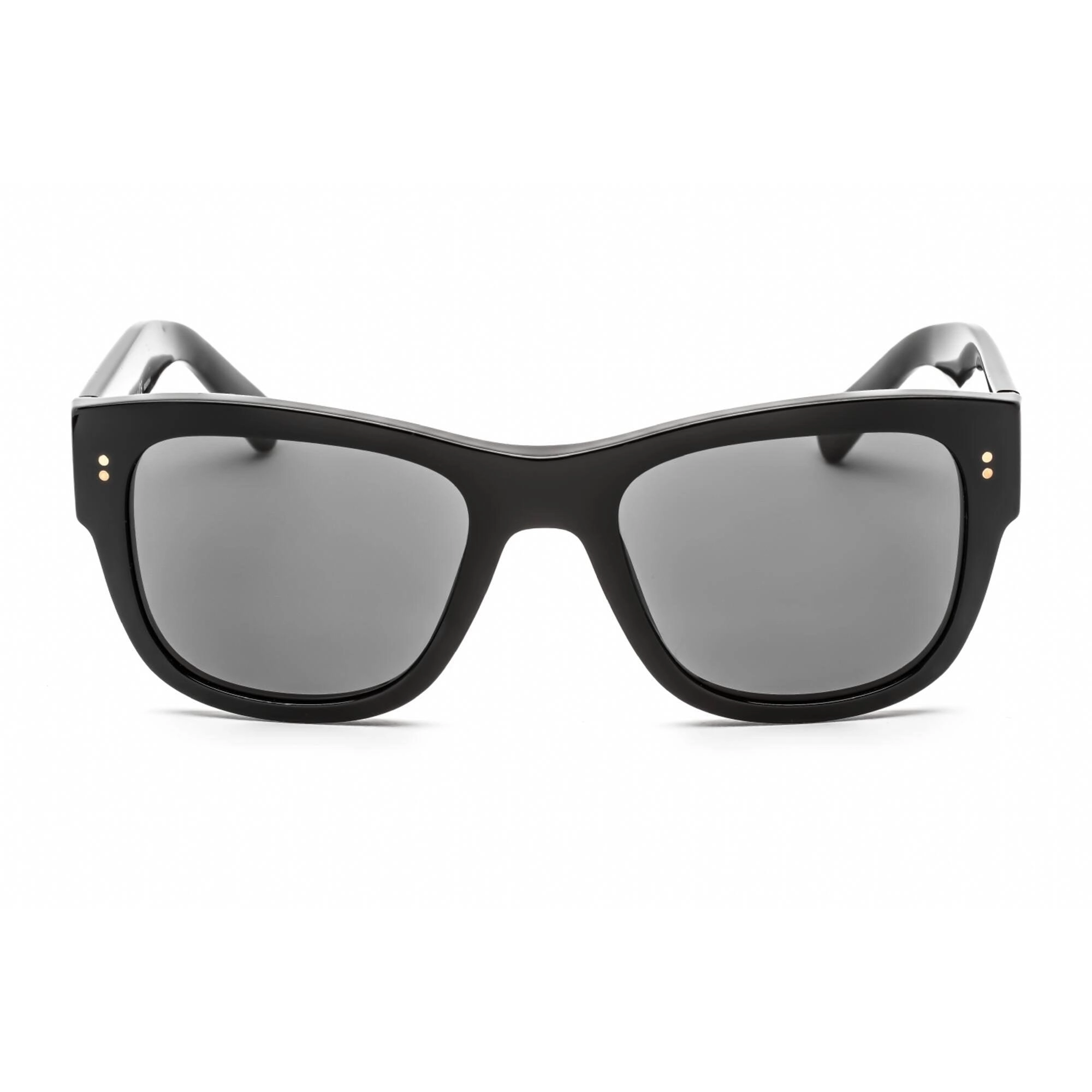Dolce & Gabbana Men's Sunglasses - Grey Lens Black Cat Eye Shape Frame | DG4338 501/87