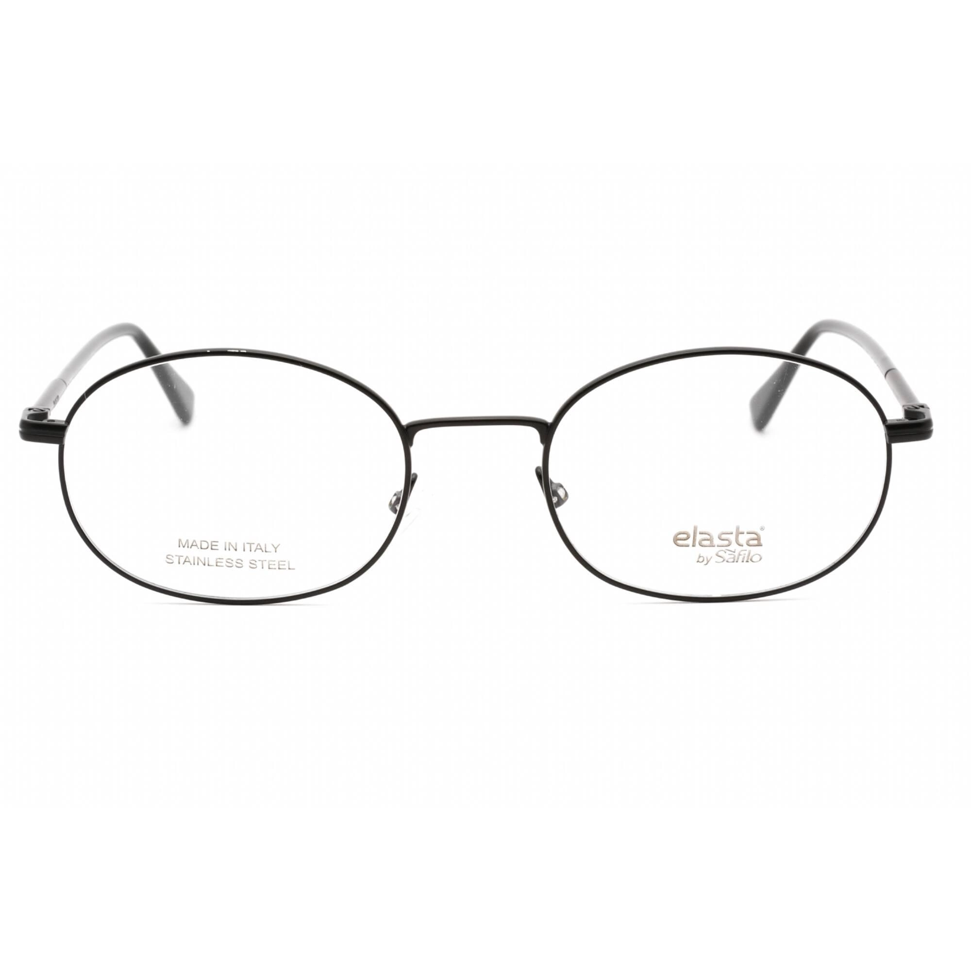 Elasta Men's Eyeglasses - Matte Black Metal Full Rim Oval Shape Frame | E 7247 0003 00