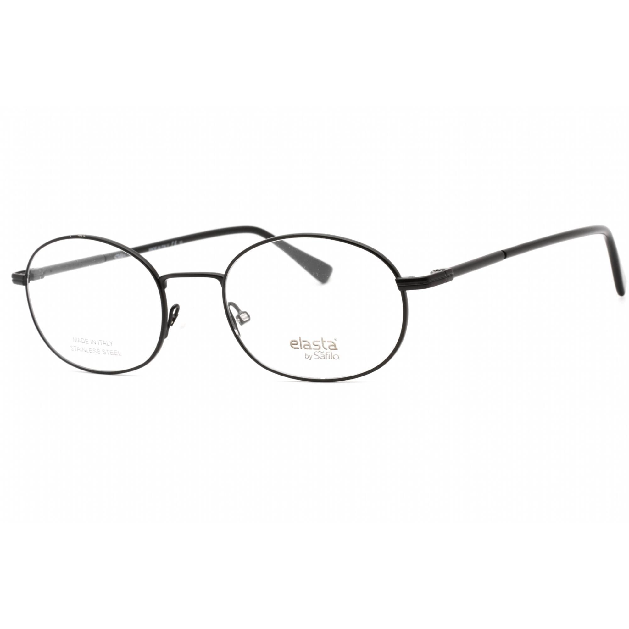 Elasta Men's Eyeglasses - Matte Black Metal Full Rim Oval Shape Frame | E 7247 0003 00