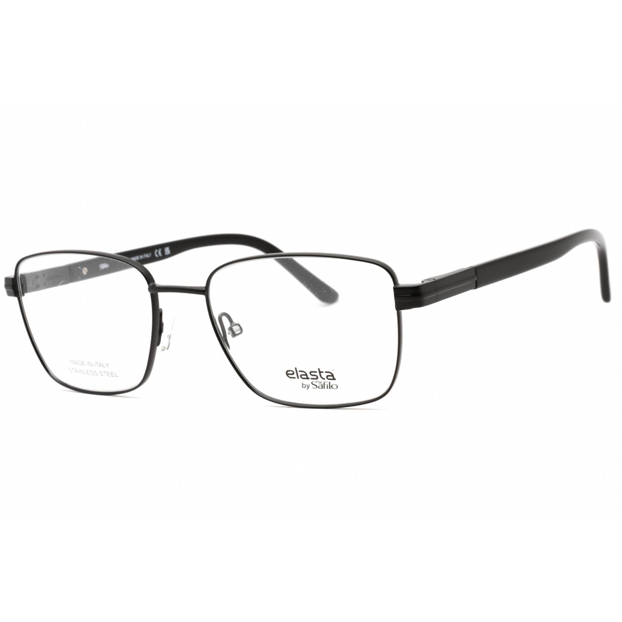 Elasta Men's Eyeglasses - Matte Black Rectangular Full Rim Frame | E 3125 0003 00
