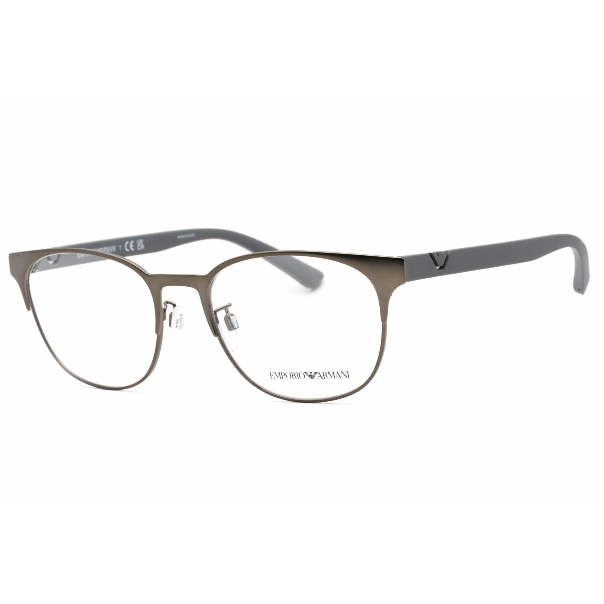 Emporio Armani Men's Eyeglasses - Matte Gunmetal Full Rim Round Frame | 0EA1139 3003