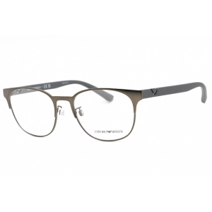 Emporio Armani Men's Eyeglasses - Matte Gunmetal Full Rim Round Frame | 0EA1139 3003