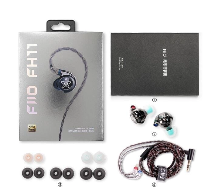 FiiO FH11 1DD   1BA Hybrid In-Ear Monitors Earphone