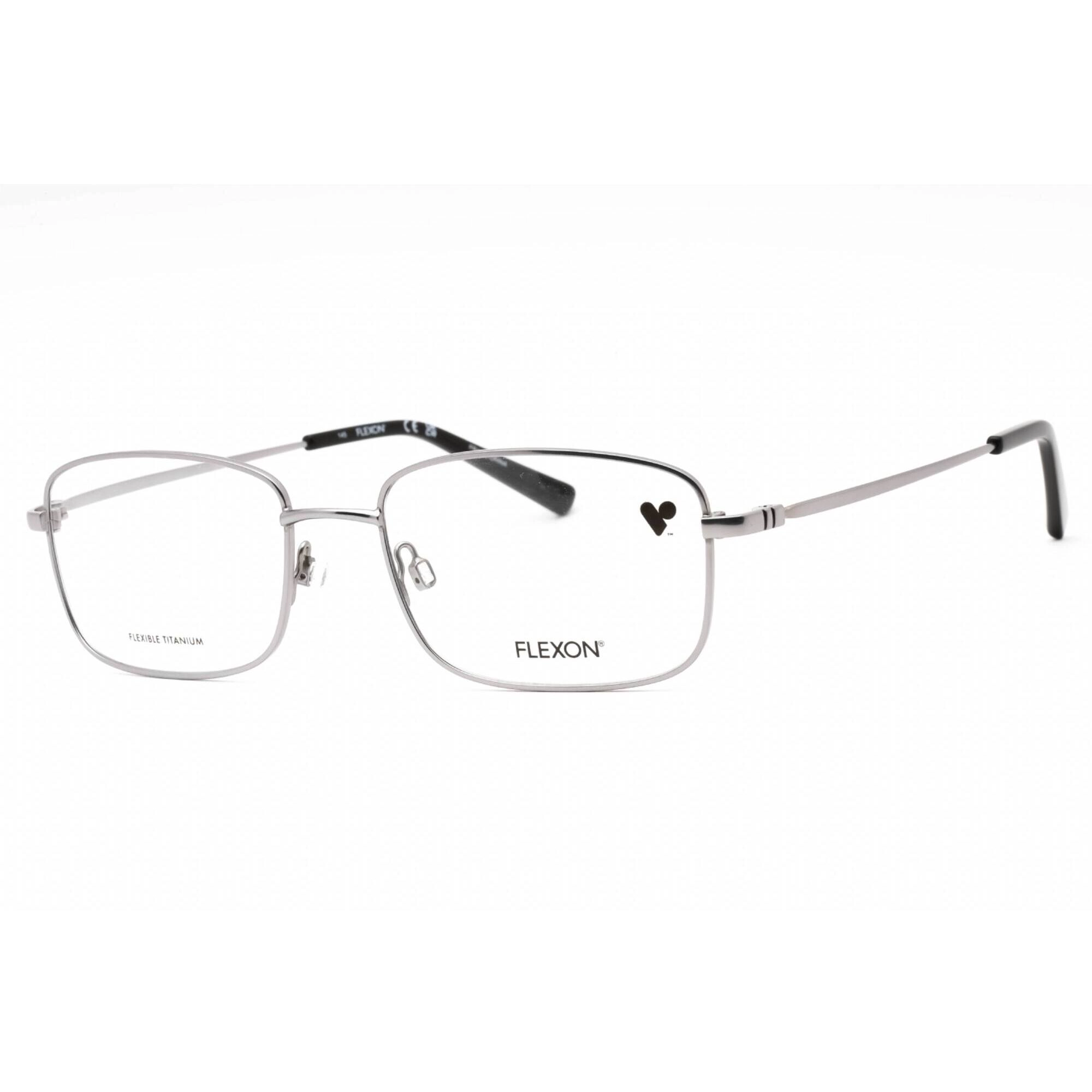 Flexon Men's Eyeglasses - Matte Gunmetal Rectangular Metal Frame | FLEXON H6057 070