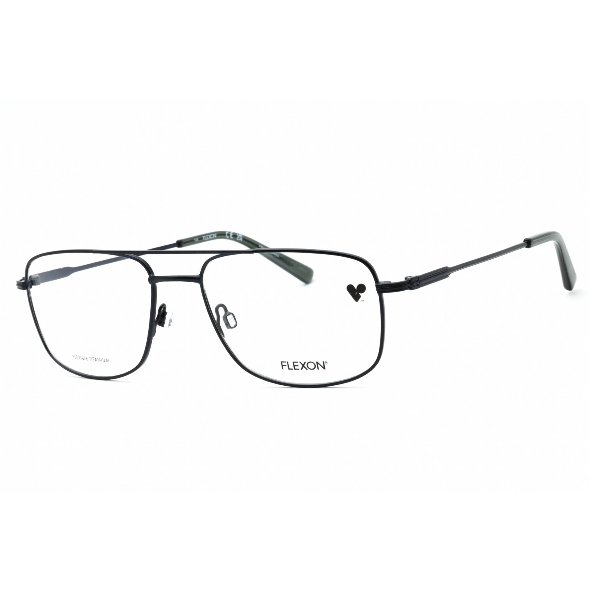 Flexon Men's Eyeglasses - Matte Navy Full Rim Rectangular Frame | FLEXON H6062 412