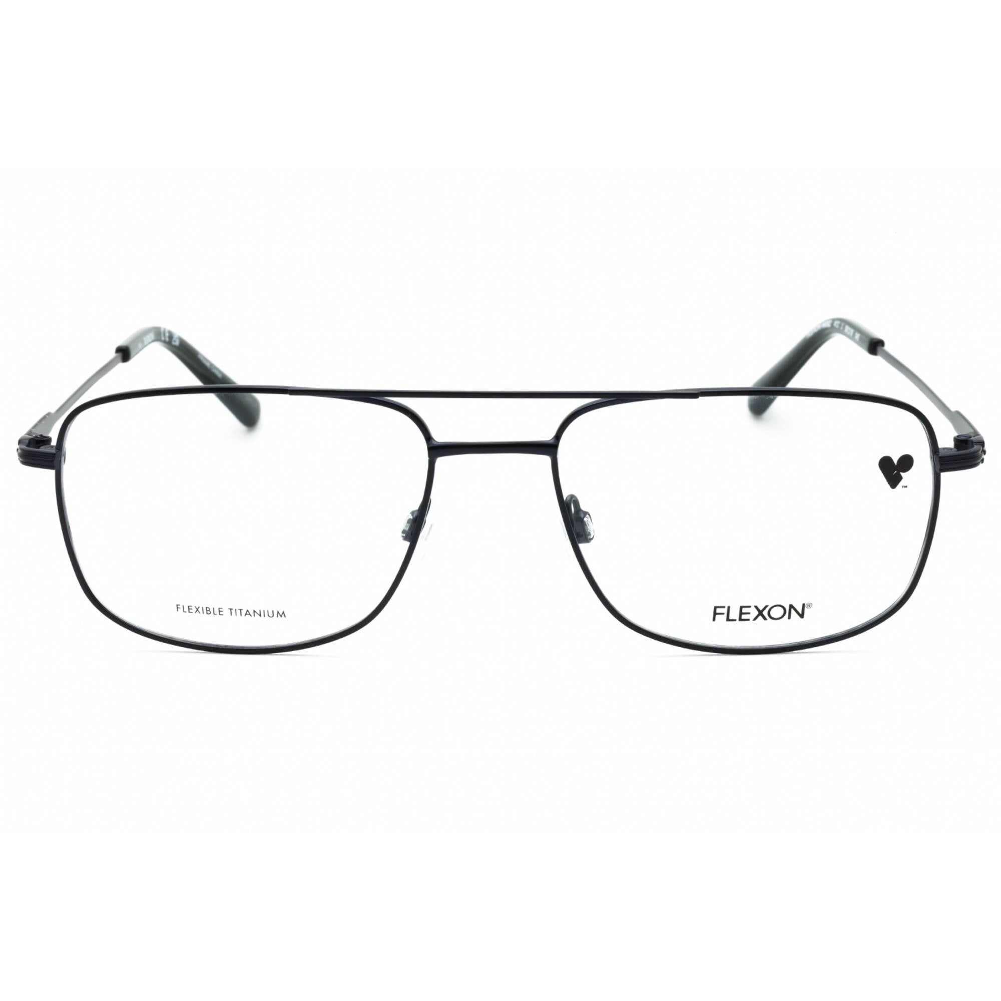 Flexon Men's Eyeglasses - Matte Navy Full Rim Rectangular Frame | FLEXON H6062 412