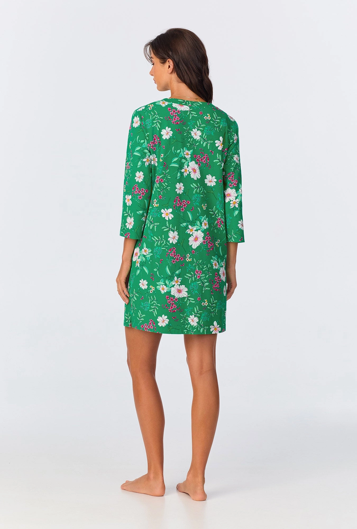 Forever Floral 3/4 Sleeve Stretch Jersey Sleepshirt