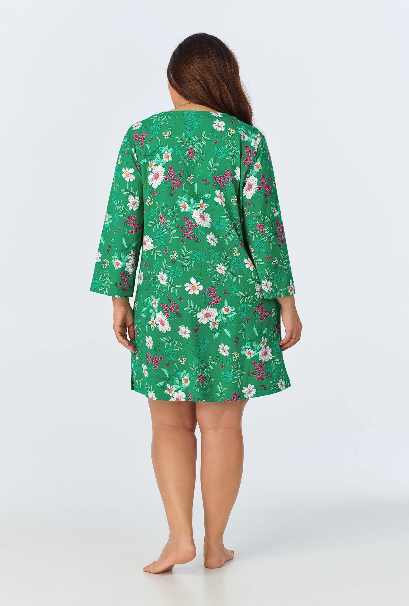Forever Floral 3/4 Sleeve Stretch Jersey Sleepshirt