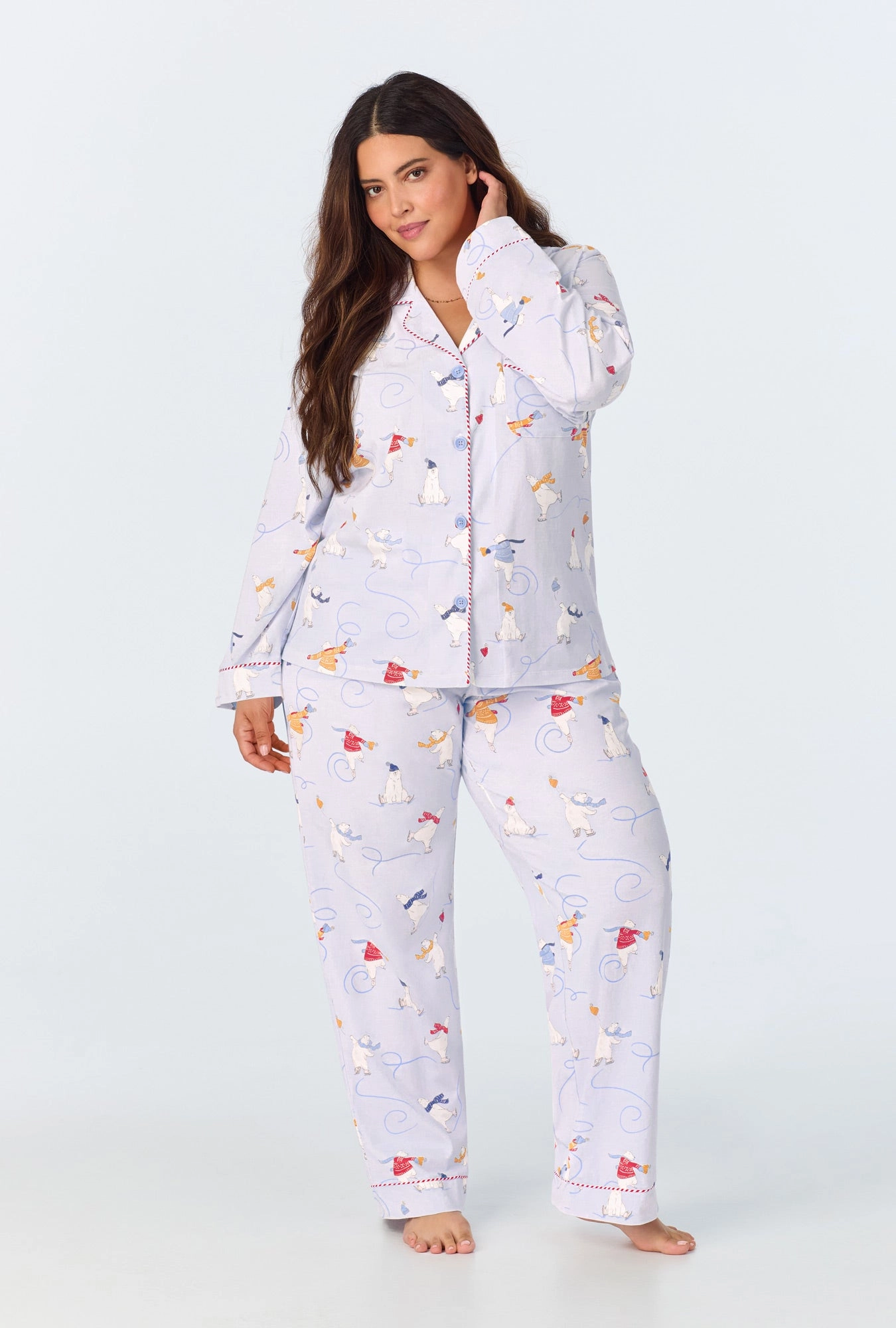 Free Skate Long Sleeve Classic Stretch Jersey PJ Set