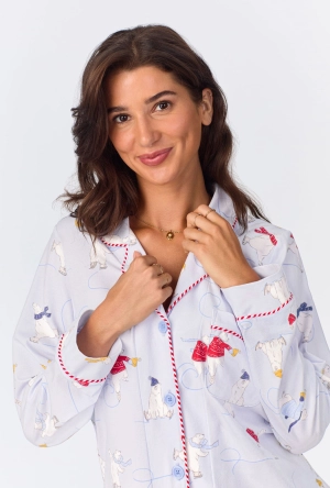 Free Skate Long Sleeve Classic Stretch Jersey PJ Set