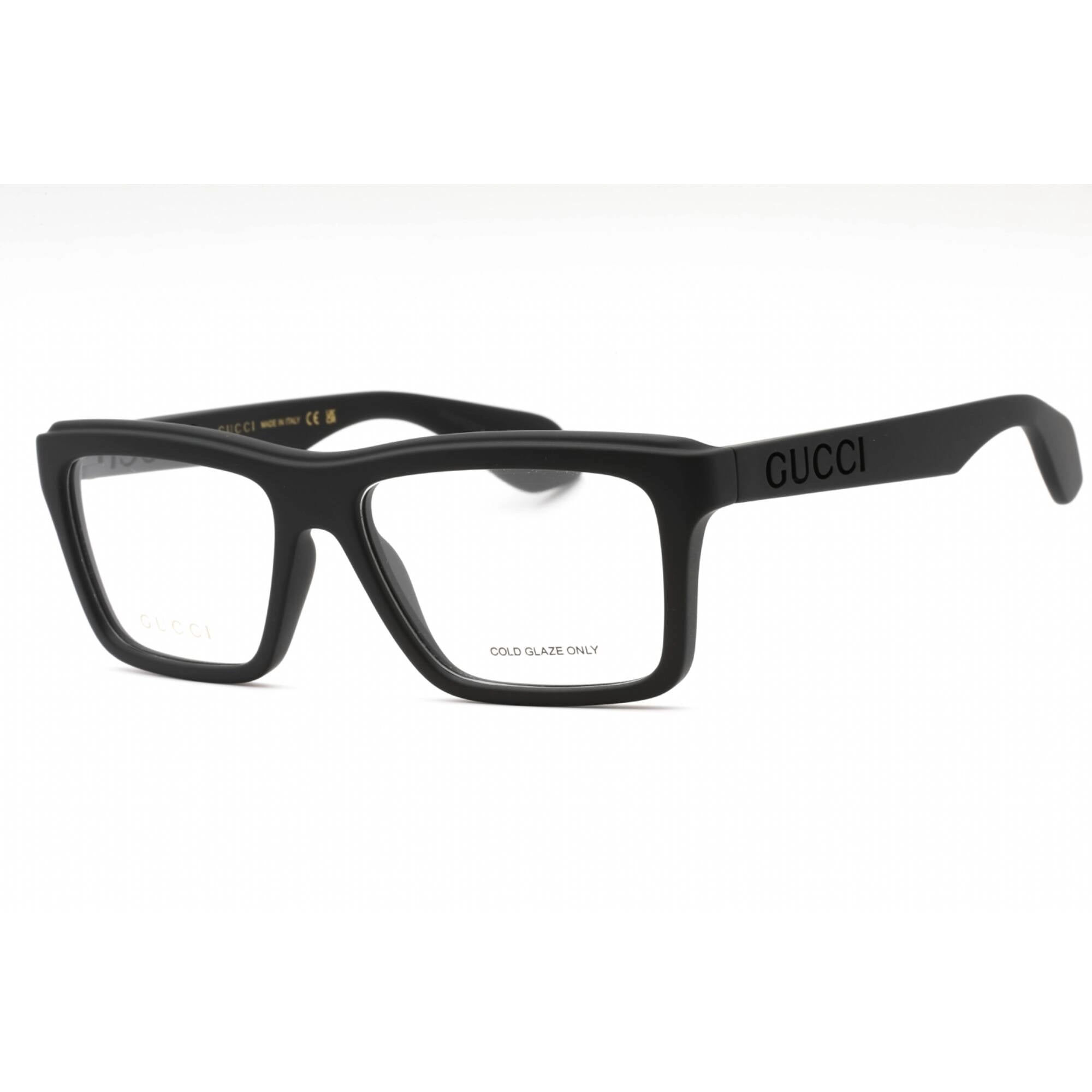Gucci Men's Eyeglasses - Black Rectangular Full Rim Frame Clear Lens | GG1573O 001