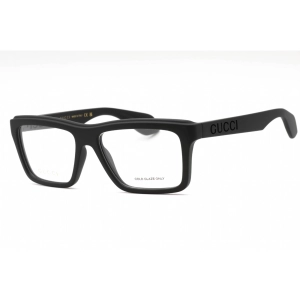 Gucci Men's Eyeglasses - Black Rectangular Full Rim Frame Clear Lens | GG1573O 001