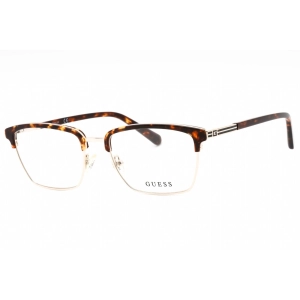 Guess Men's Eyeglasses - Dark Havana Rectangular Full Rim Metal Frame | GU50062 052