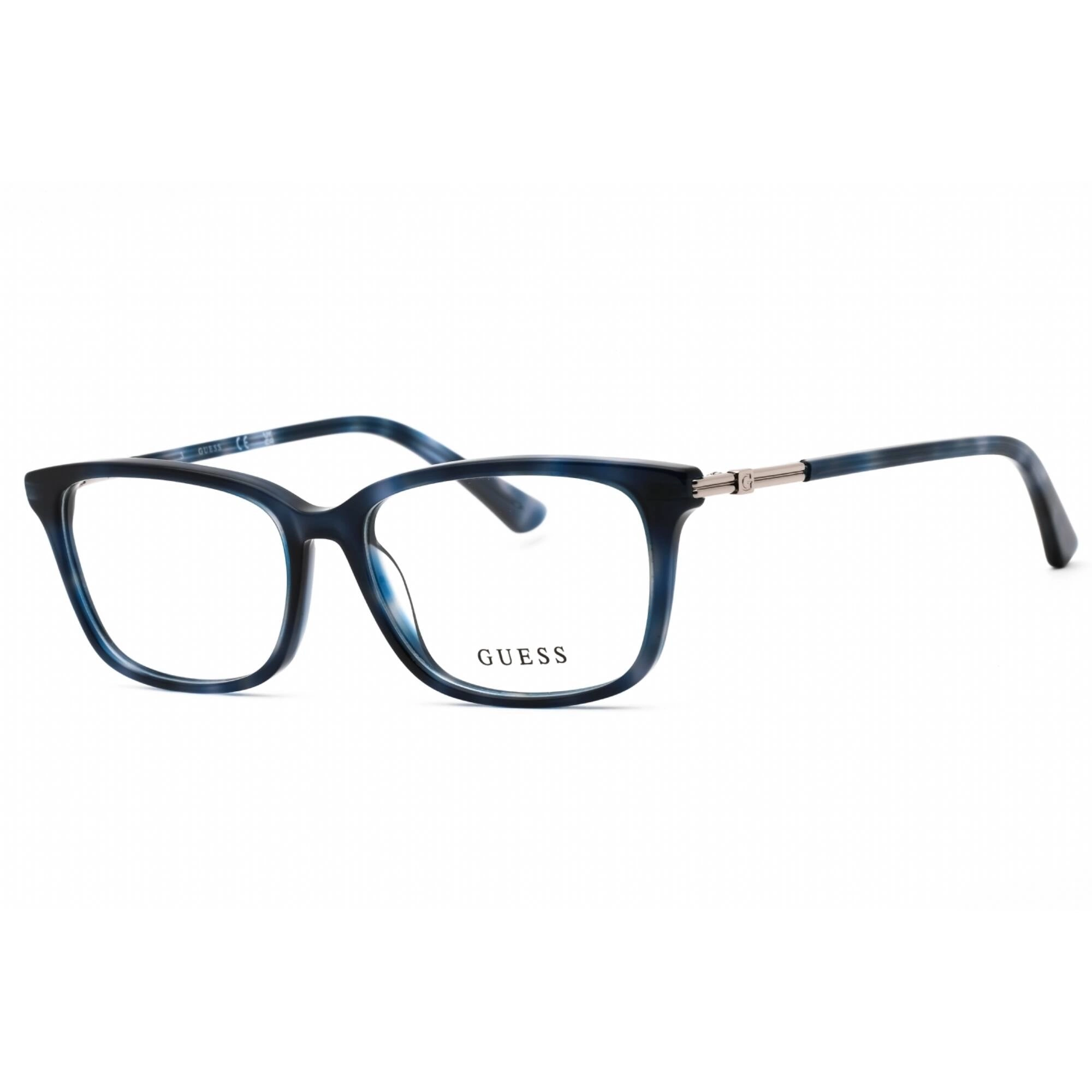 Guess Women's Eyeglasses - Blue/Other Plastic Rectangular Full Rim Frame | GU2907 092