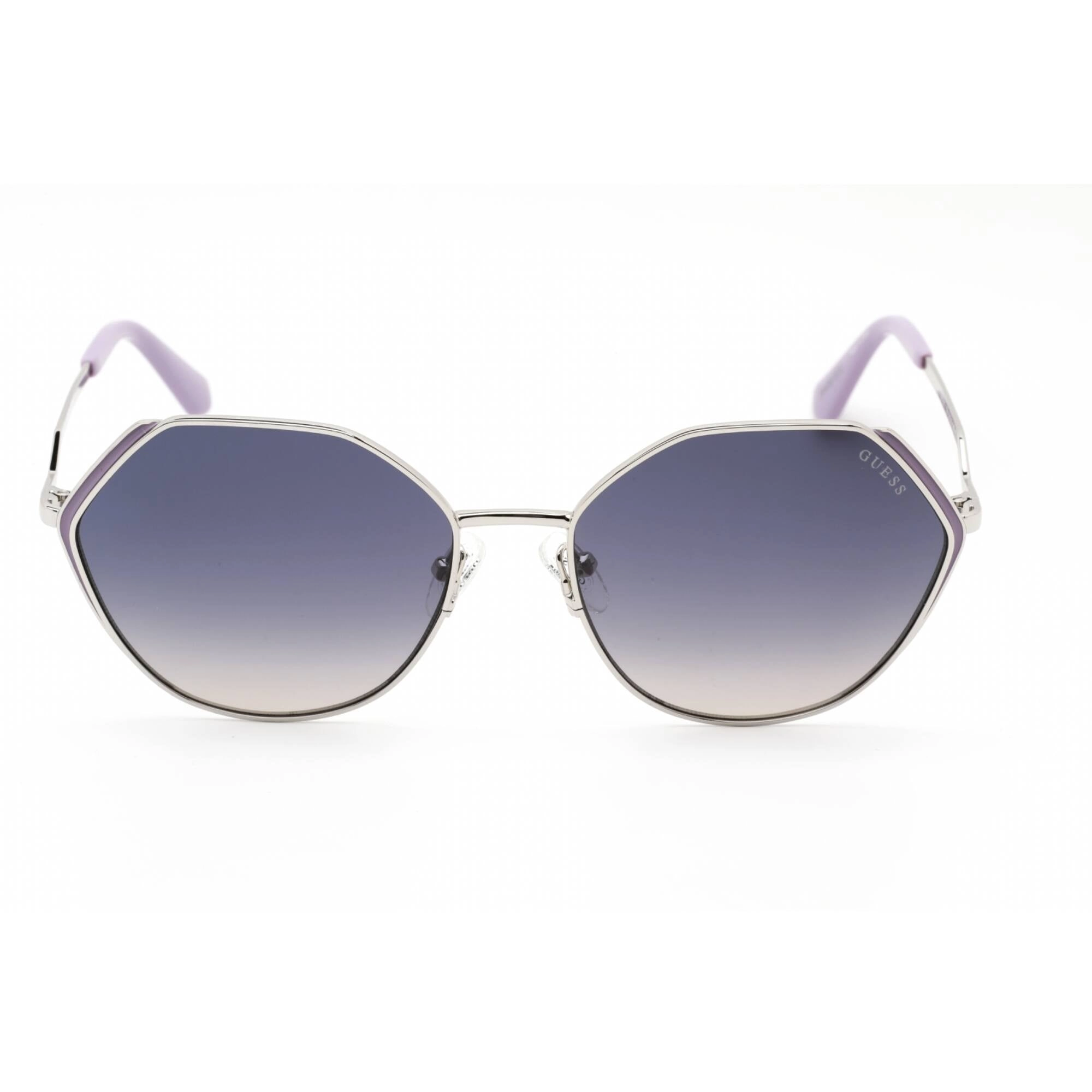 Guess Women's Sunglasses - Shiny Light Nickeltin Plastic Frame Smoke Lens | GU7842 10B