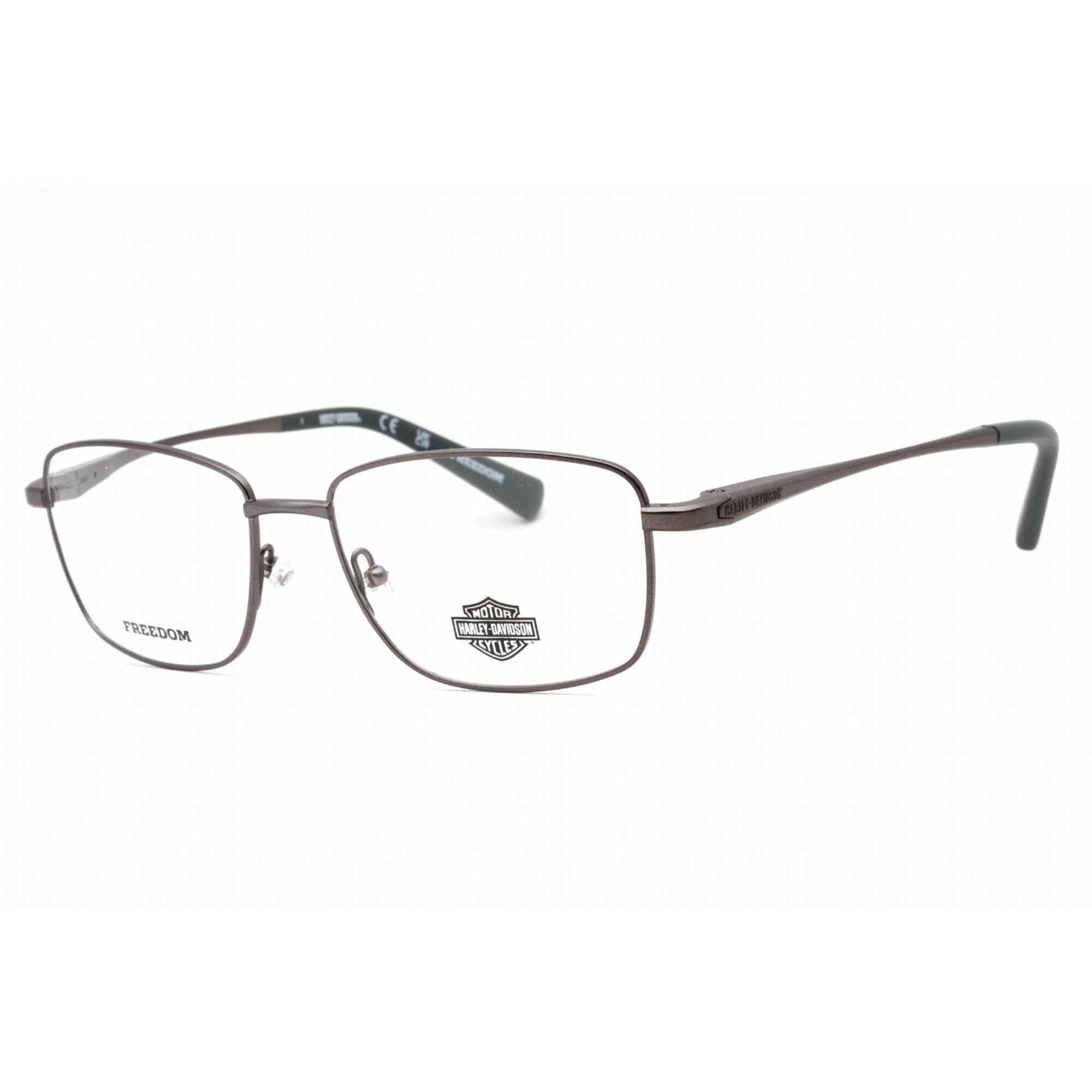Harley Davidson Men's Eyeglasses - Matte Gunmetal Metal Rectangular Frame | HD9023 009