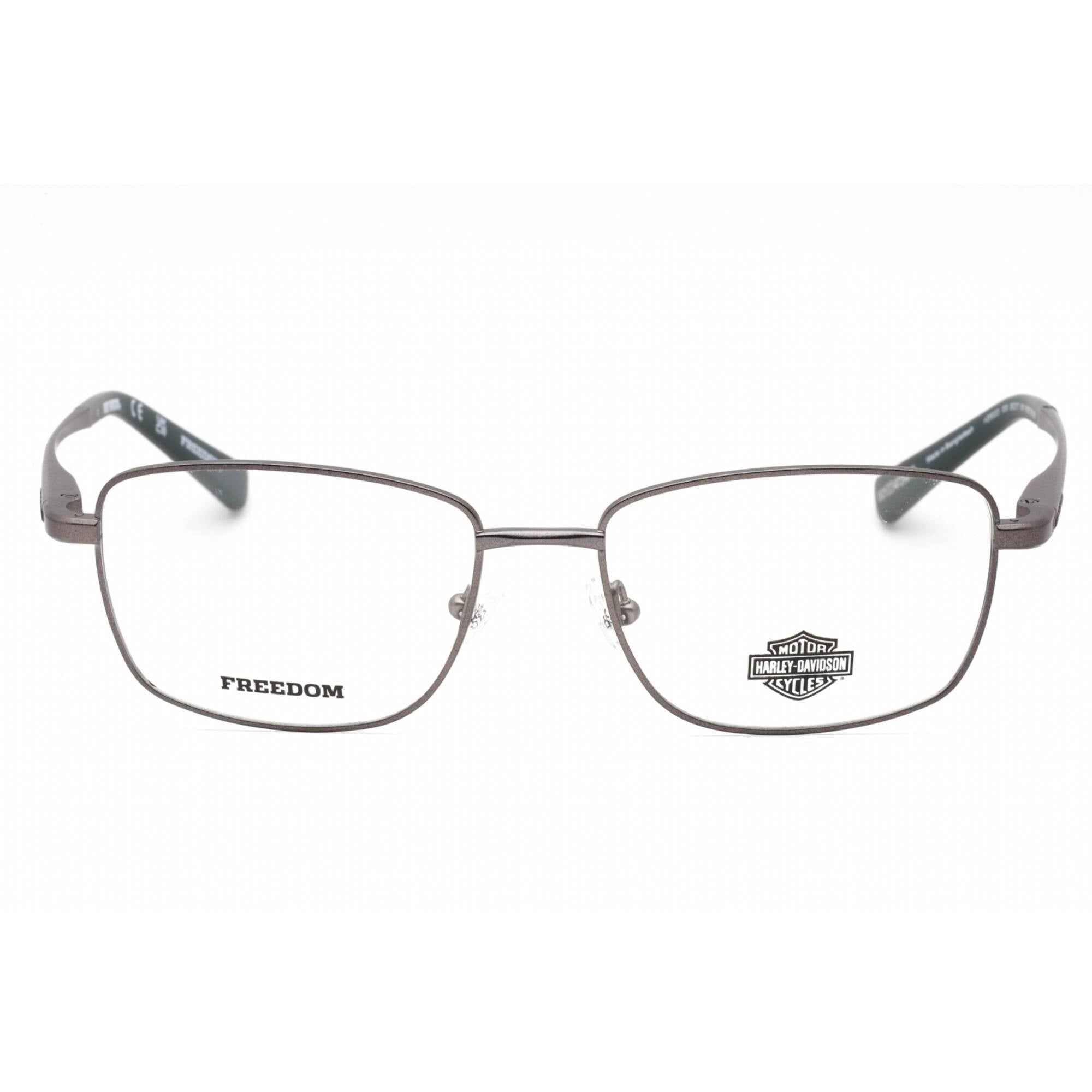 Harley Davidson Men's Eyeglasses - Matte Gunmetal Metal Rectangular Frame | HD9023 009