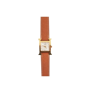 Hermes H Heure Watch Small 25mm Gold - A Square