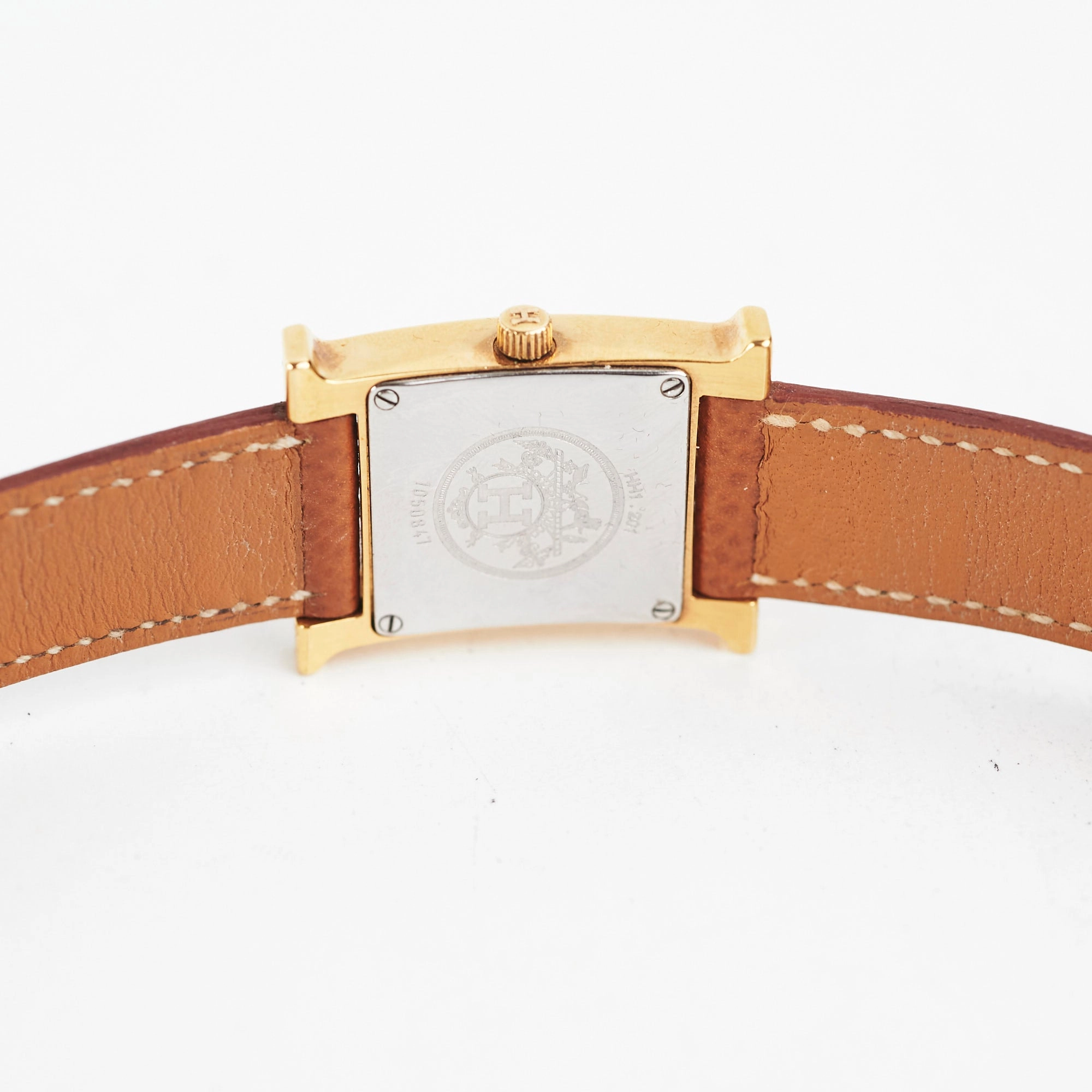 Hermes H Heure Watch Small 25mm Gold - A Square